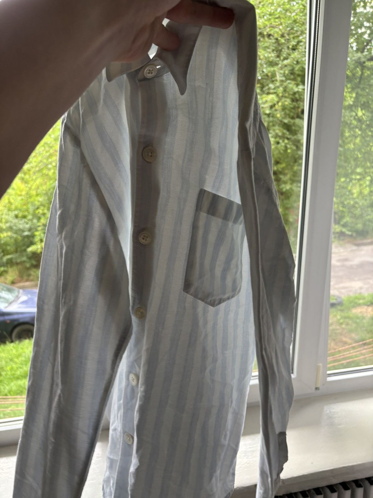 Our Legacy Our Legacy Men’s Shirt Size 46 Blue White Stripe Cotton Size US S / EU 44-46 / 1 - 24 Thumbnail