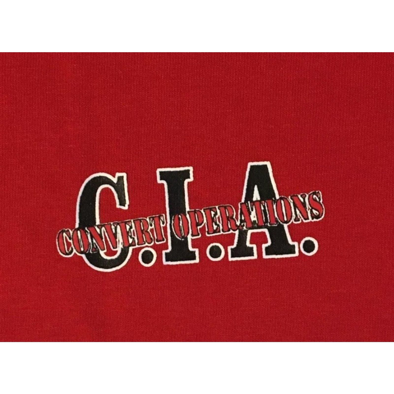 Vintage VINTAGE CIA Christian In Action Shirt XXL Red Men T-Shirt Funny Saying Grunge 90s Y2K Size US XXL / EU 58 / 5 - 4 Thumbnail