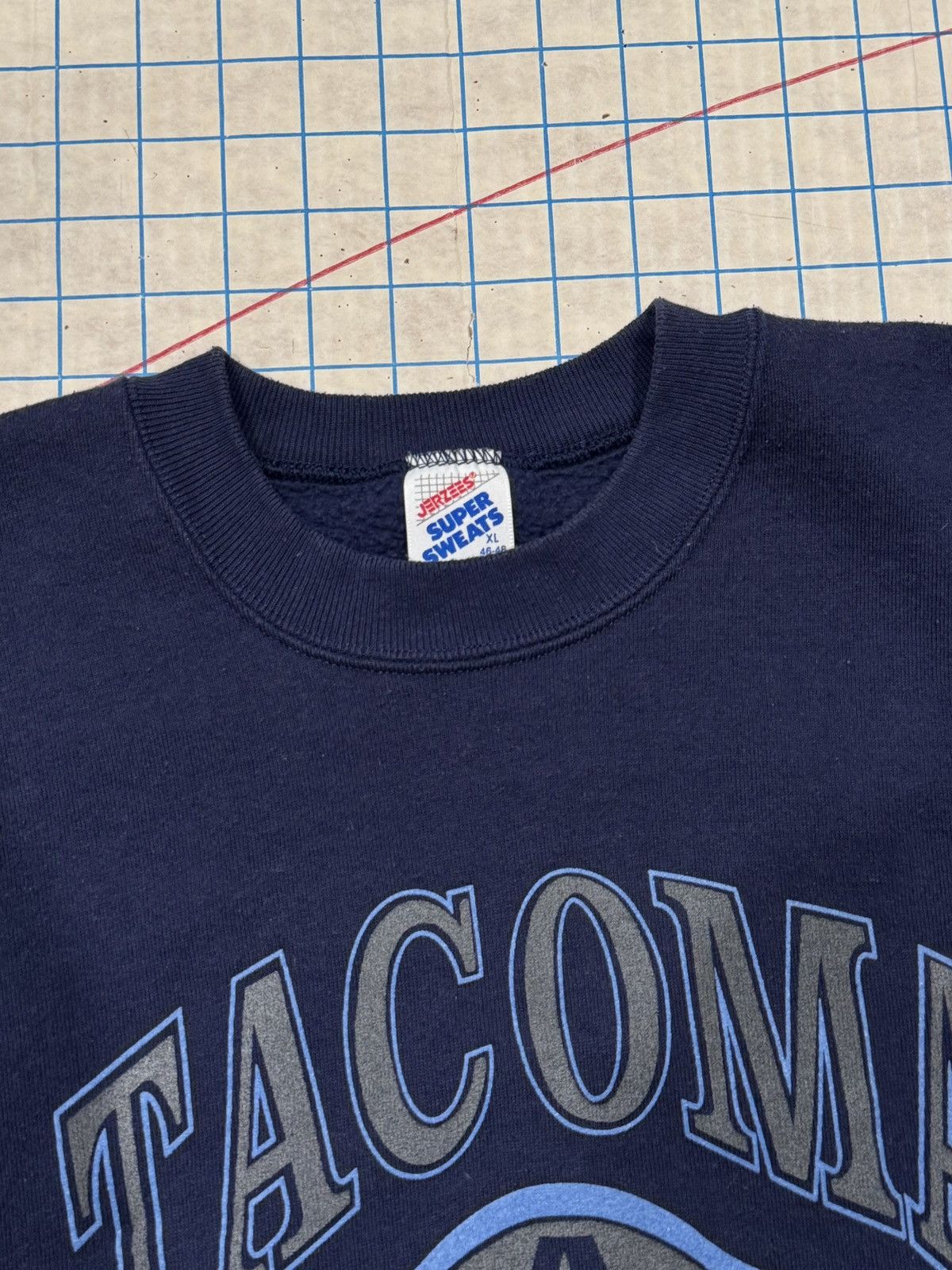 Vintage Vintage Tacoma Firefighters Crewneck Sweater 3M Graphic Navy Size US L / EU 52-54 / 3 - 6 Thumbnail