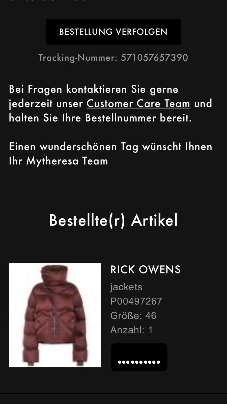 Rick Owens Mountain Duvet Down Jacket