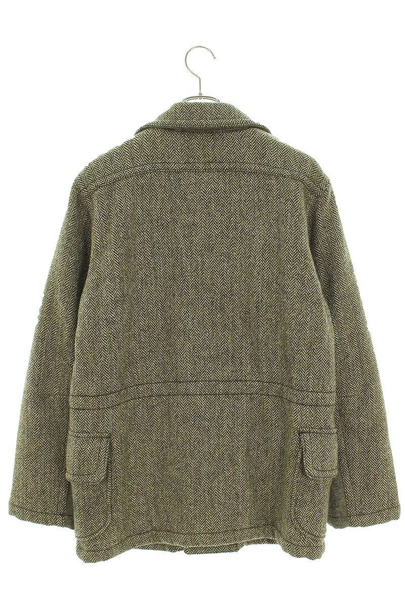 Coat Lining quilted wool toggle button flap pocket Beige