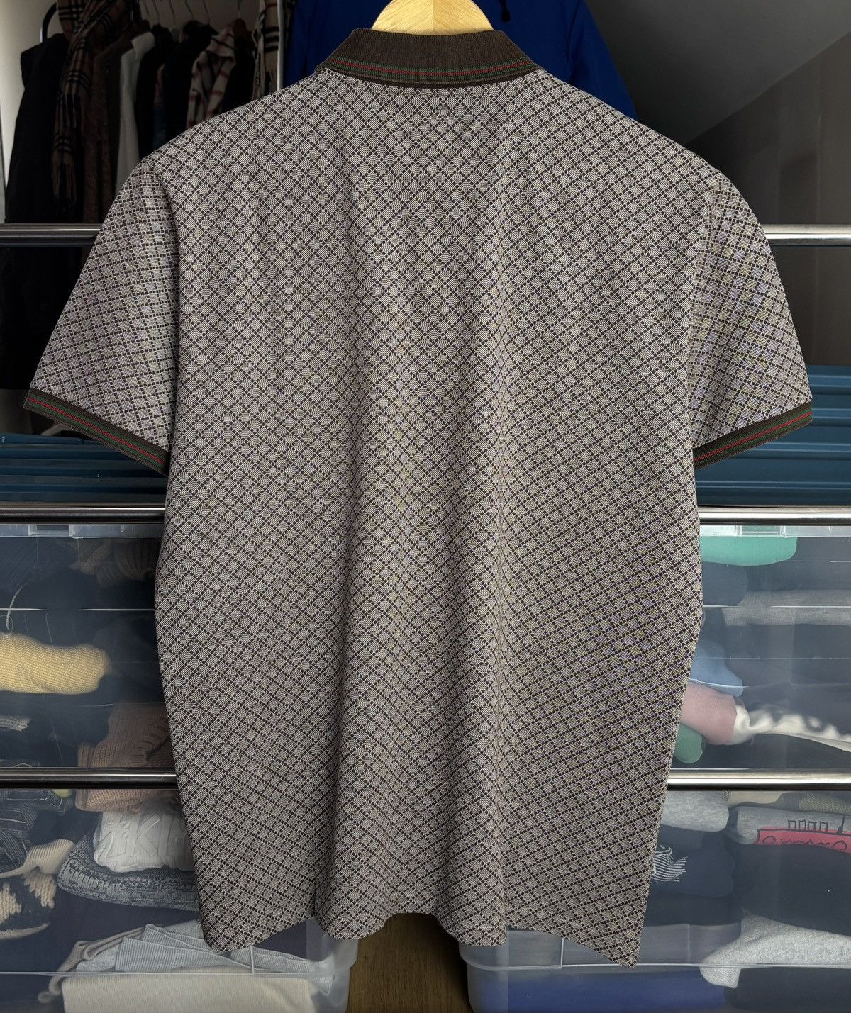 Gucci Gucci Diamond Monogram Vintage Polo Shirt Size US XL / EU 56 / 4 - 6 Thumbnail