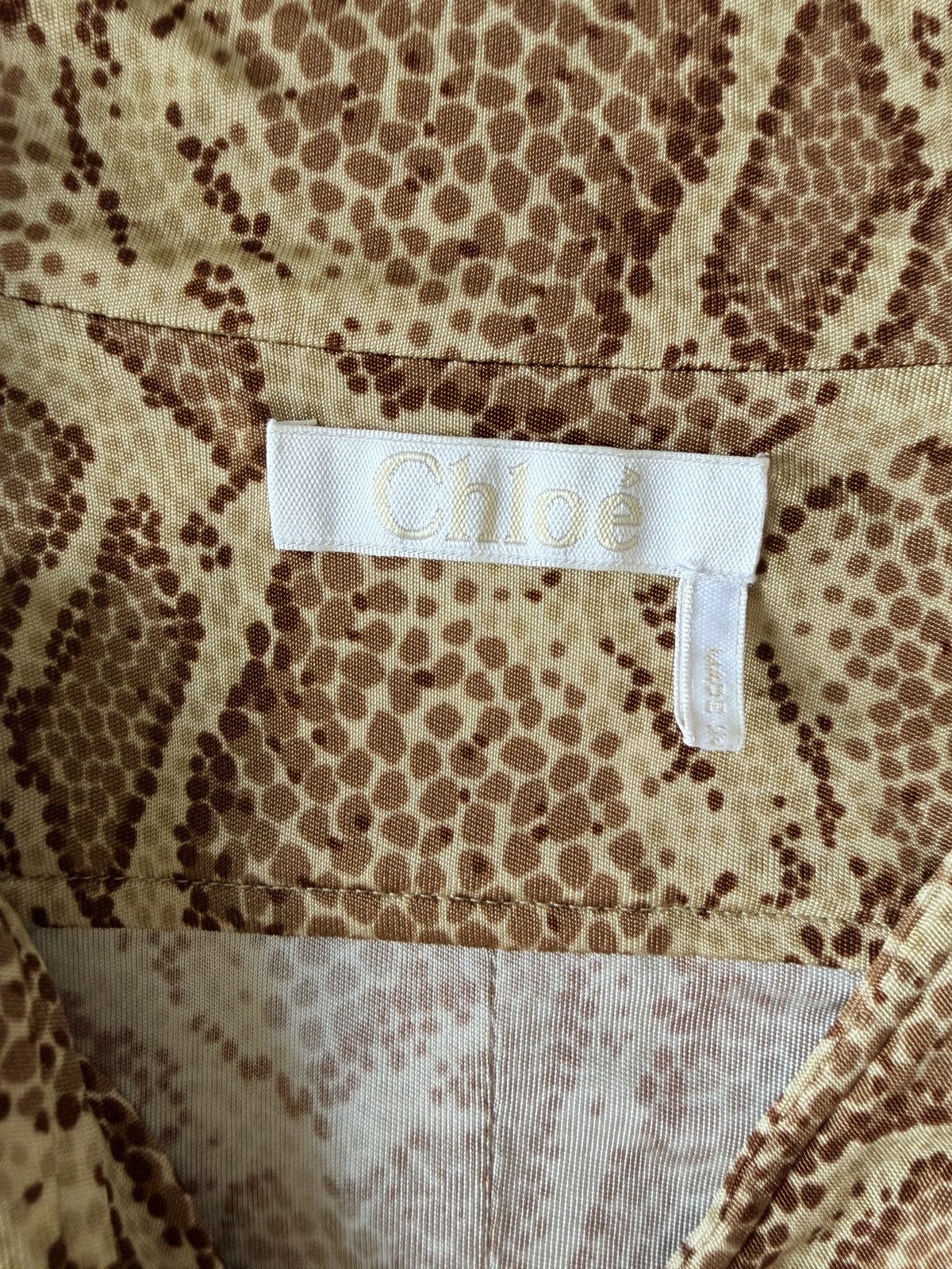 Chloe Chloé Snake Print Button-Down Blouse Size M / US 6-8 / IT 42-44 - 5 Thumbnail