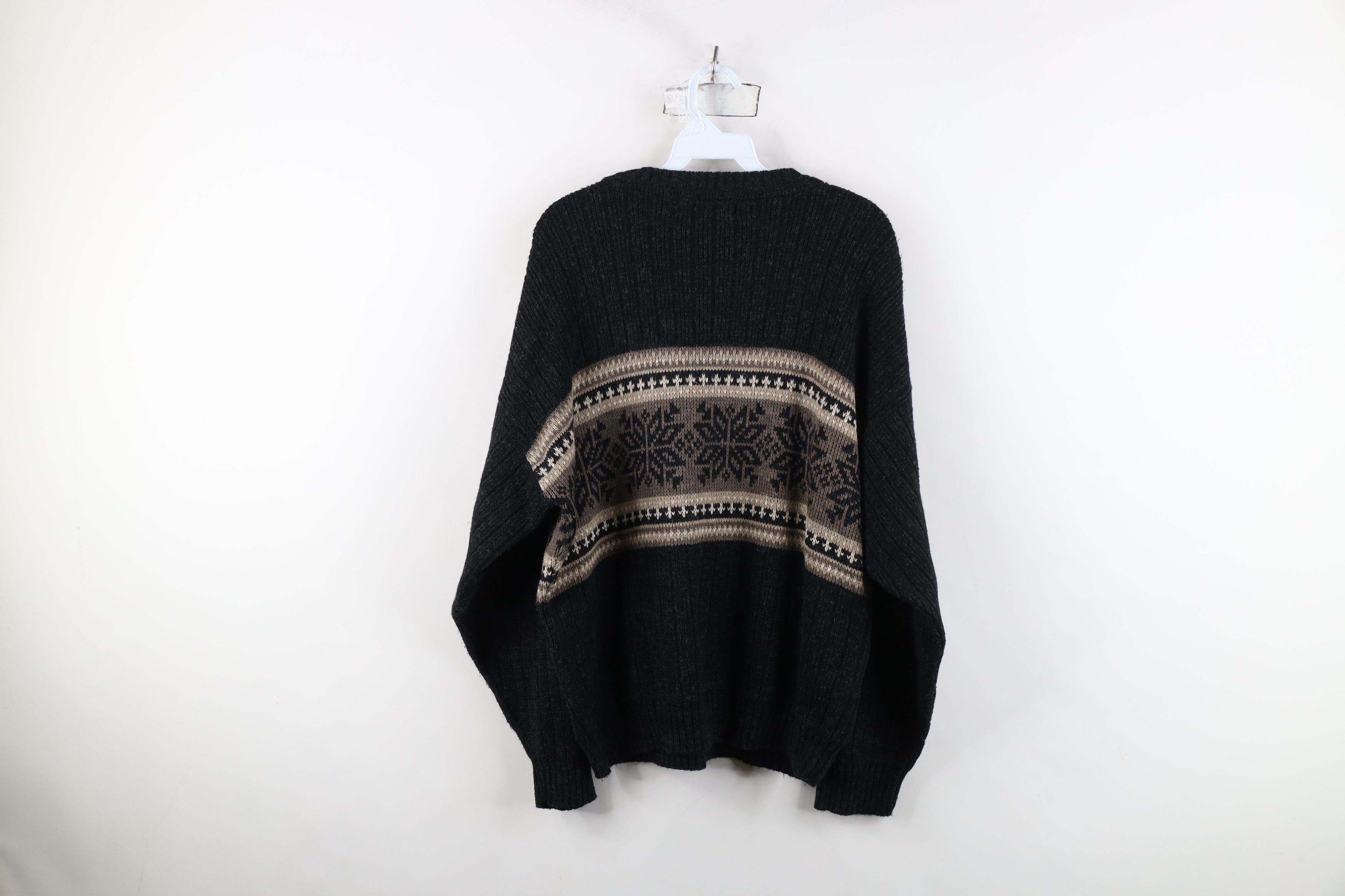 Vintage Vintage 90s Streetwear Snowflake Ribbed Knit Sweater USA Size US M / EU 48-50 / 2 - 8 Thumbnail