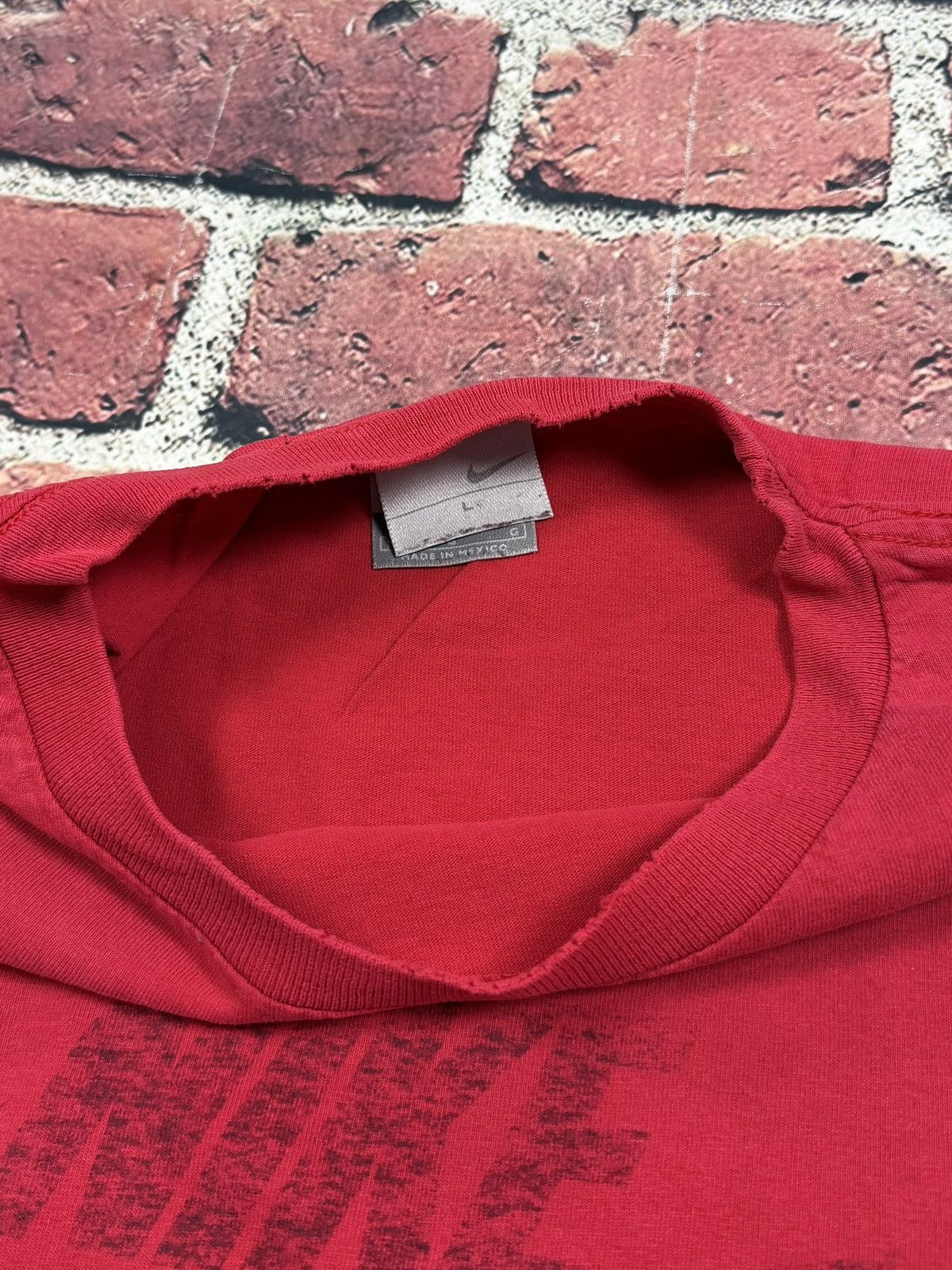 Nike Y2K Vintage Nike Long Sleeve Swoosh Graphic Tee Distressed Size US L / EU 52-54 / 3 - 11 Thumbnail