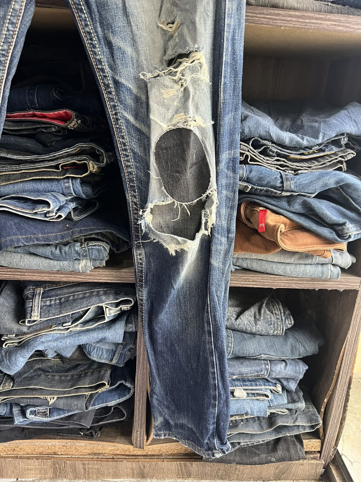 Edwin 🔥Rare Edwin Exclusive Vintage Distressed Denim Size US 29 - 5 Thumbnail