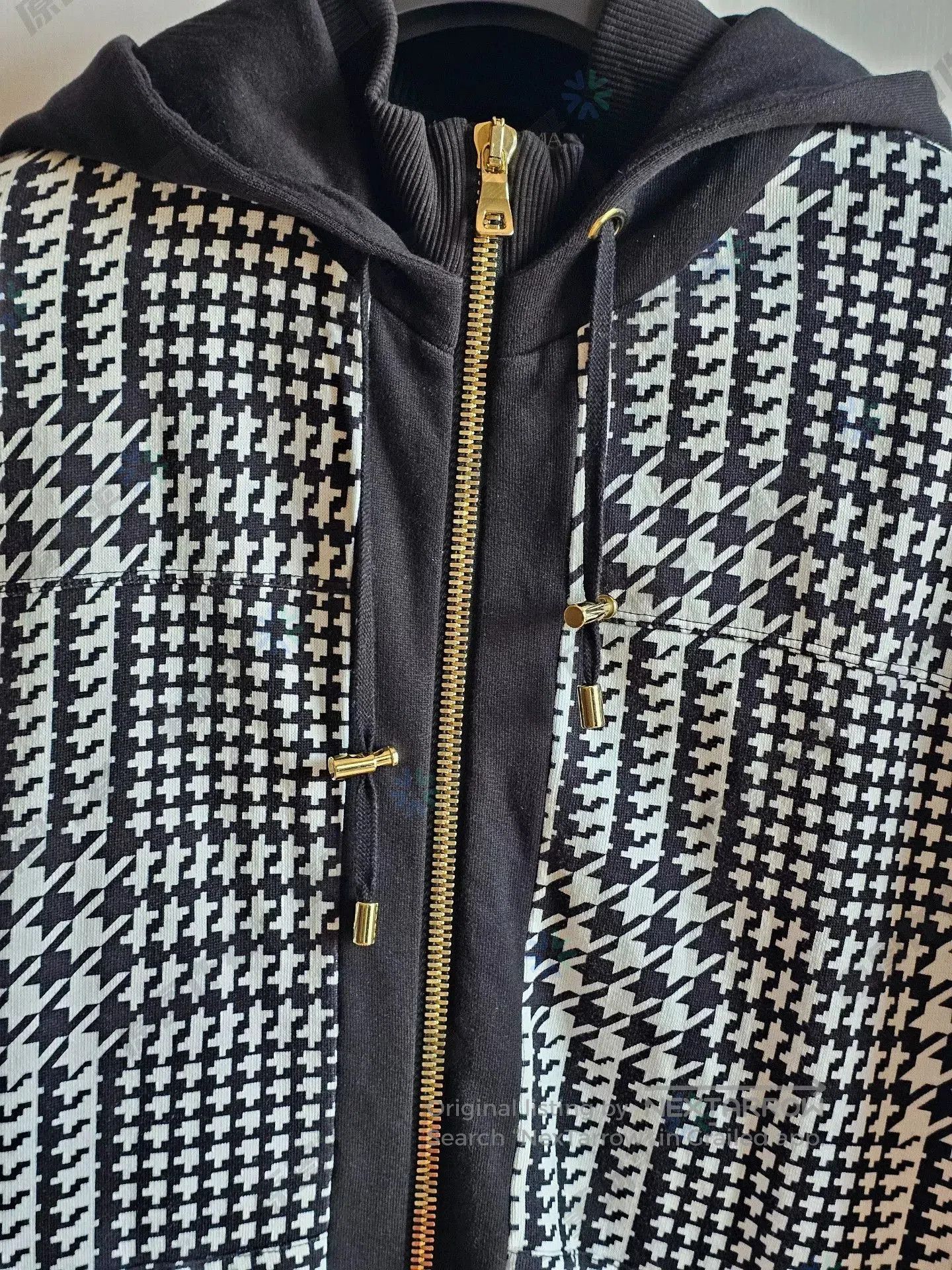 Balmain balmain men's houndstooth hoodie sweatshirt. Size US M / EU 48-50 / 2 - 2 Thumbnail