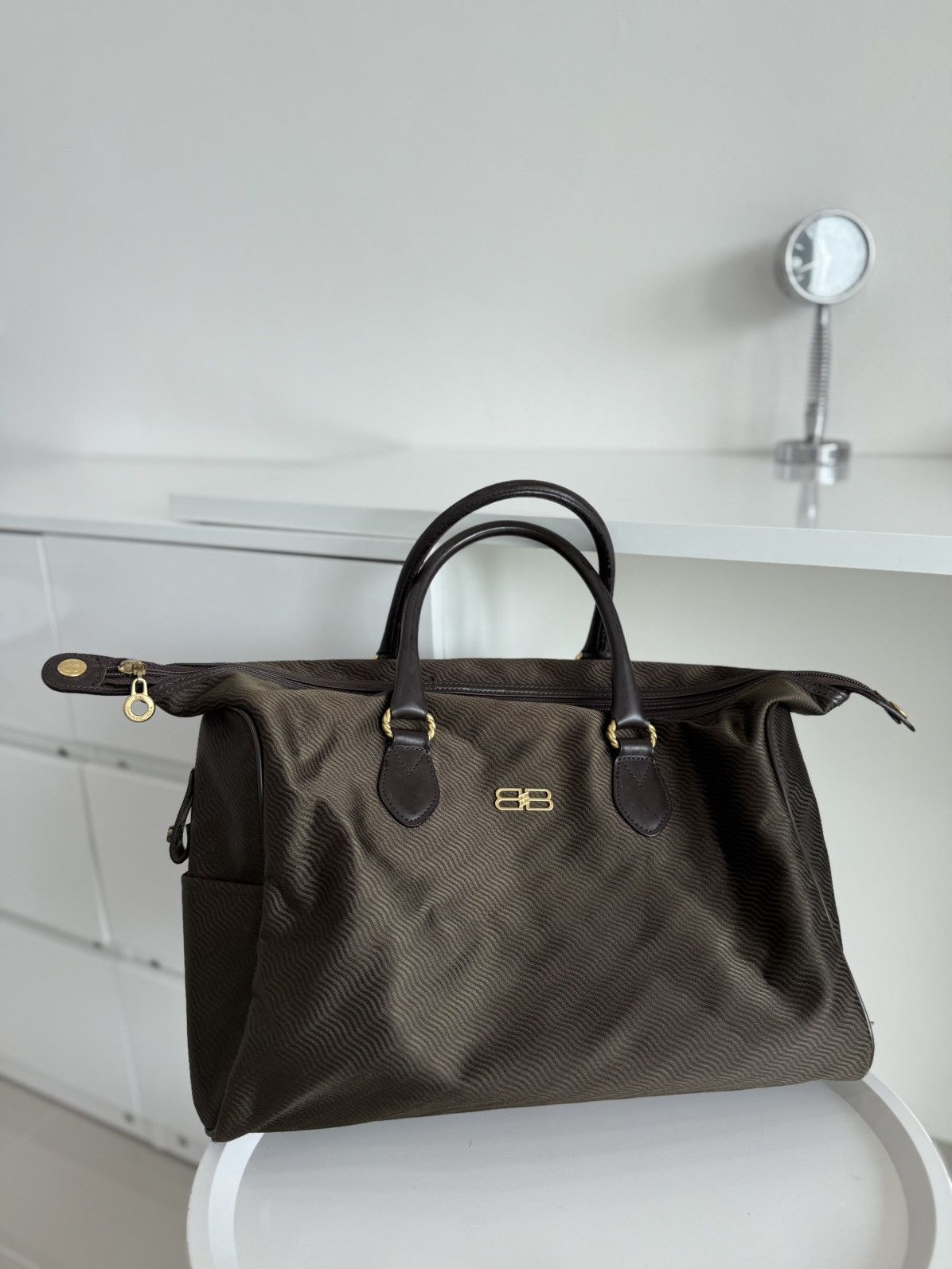 Balenciaga Vintage Balenciaga BB Logo Gold Boston Bag Size ONE SIZE - 2 Thumbnail