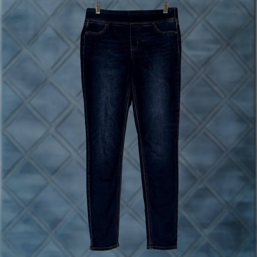 Old Navy Old Navy Rockstar Super Skinny Jeggings Womens 6 Blue Dark Wash Denim Pullover Jeans Skinny City 90s Womens Size M / US 6-8 / IT 42-44 - 1 Thumbnail