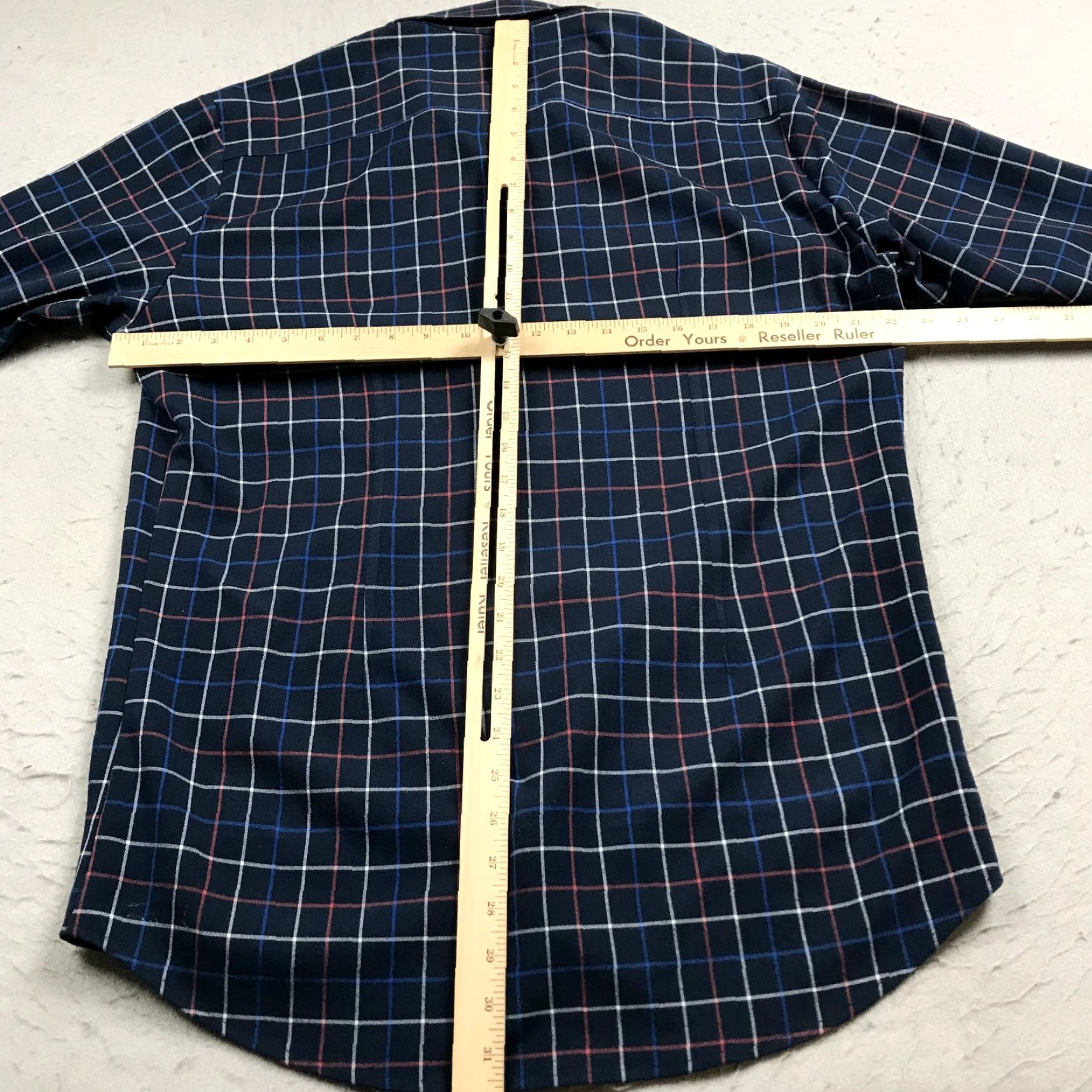 Mizzen+Main Mizzen+Main Shirt Mens Large Trim Fit Blue Check Rayon Made USA Casual Button-Up Size US L / EU 52-54 / 3 - 7 Thumbnail