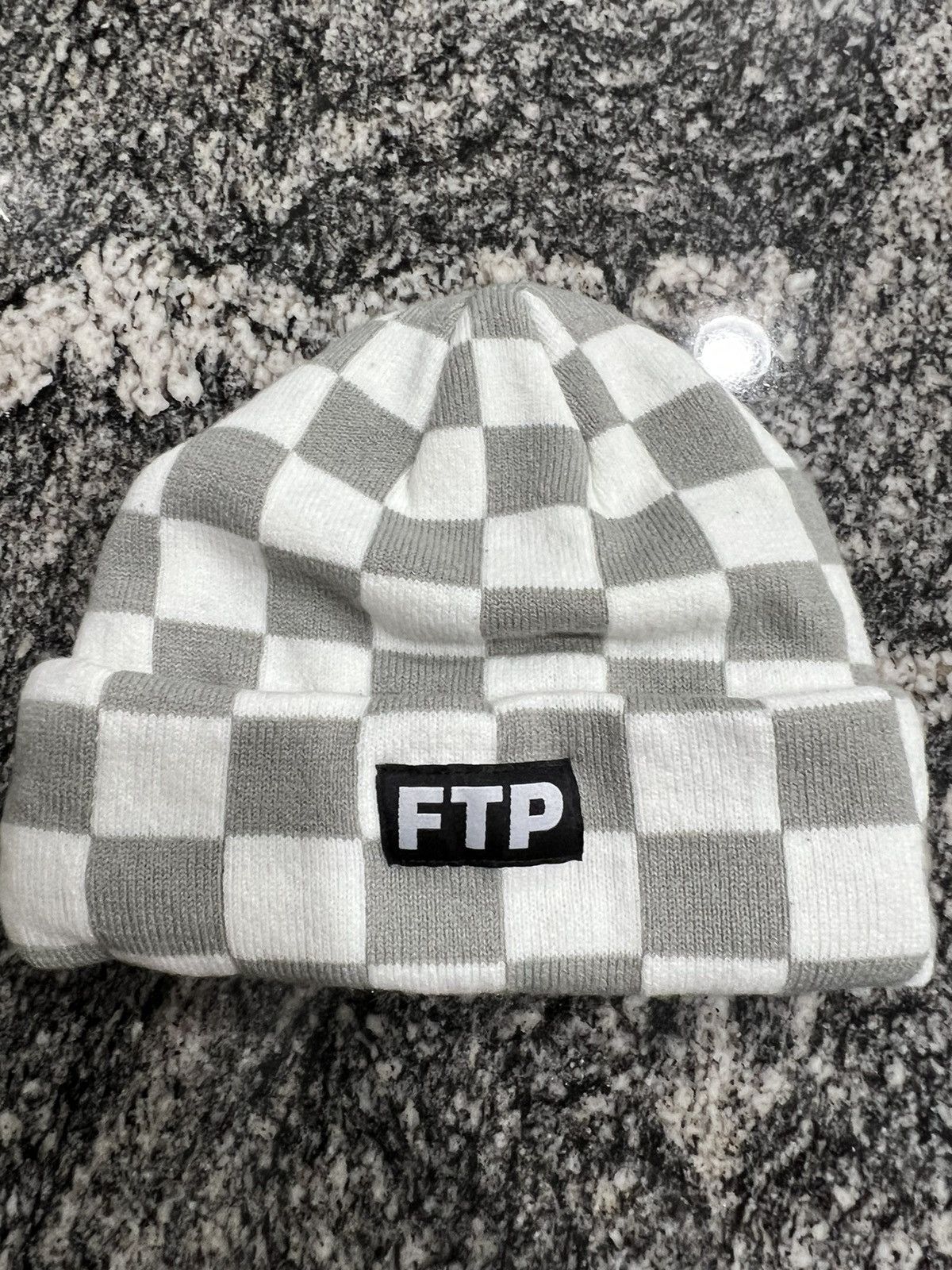 Fuck The Population FTP Grey Checker Beanie Size ONE SIZE - 1 Thumbnail