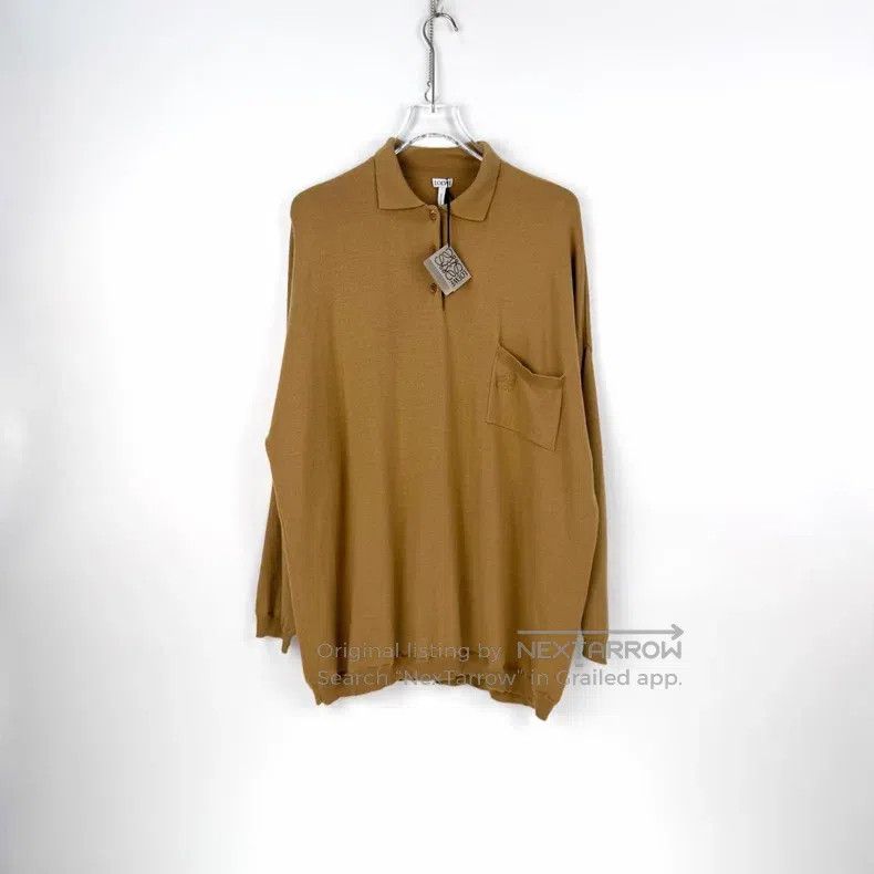Loewe Loewe Camel color embroidered logo wool sweater Size US XS / EU 42 / 0 - 3 Thumbnail