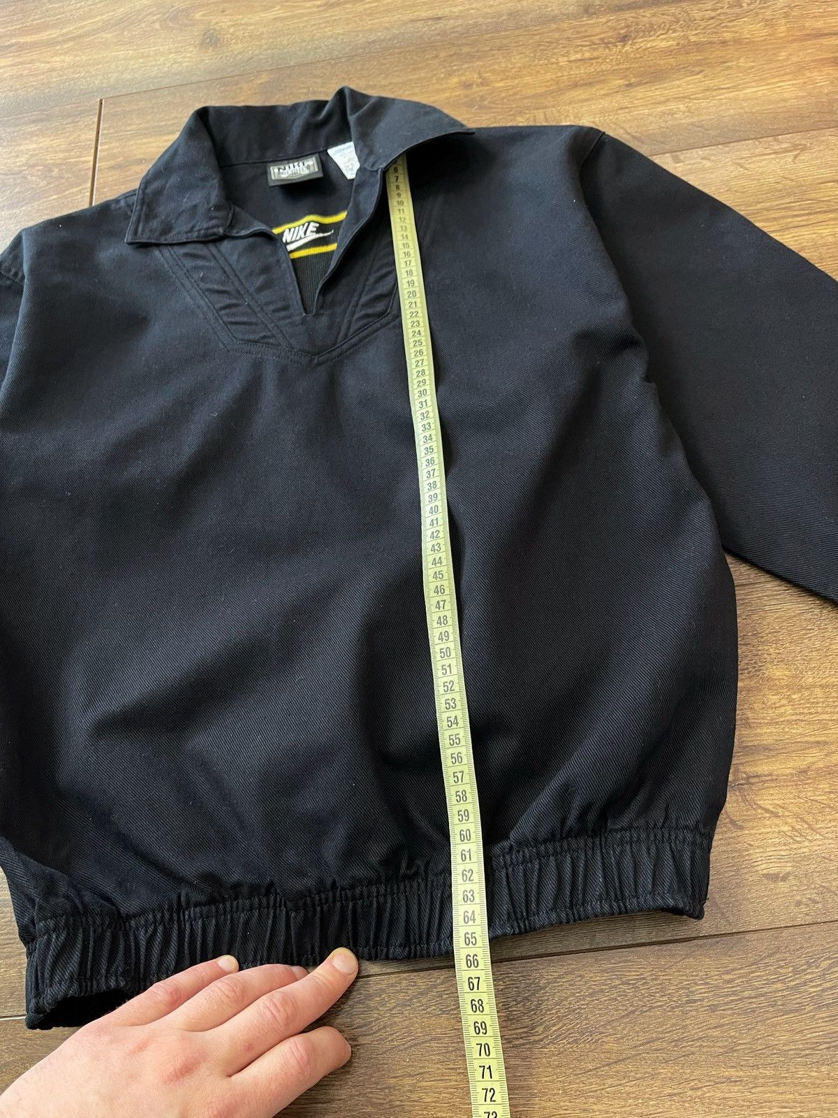 Nike Vintage Nike Premier Denim Drill Pullover Jacket Spellout Size US S / EU 44-46 / 1 - 5 Thumbnail