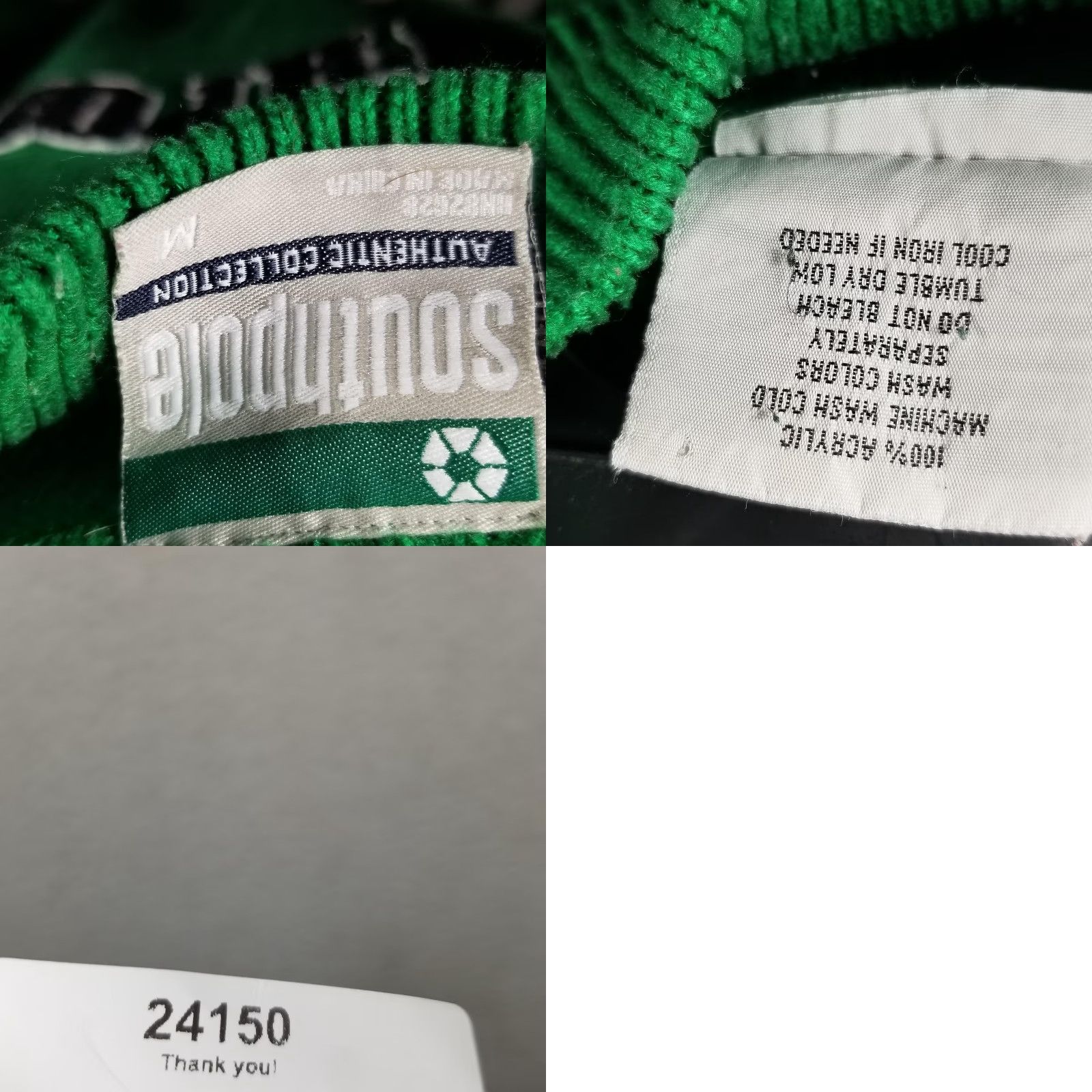Southpole VINTAGE Southpole Men's Sweater Knit Pullover Mock Neck Striped Green All Seasons 90s Streetwear Size US M / EU 48-50 / 2 - 8 Thumbnail