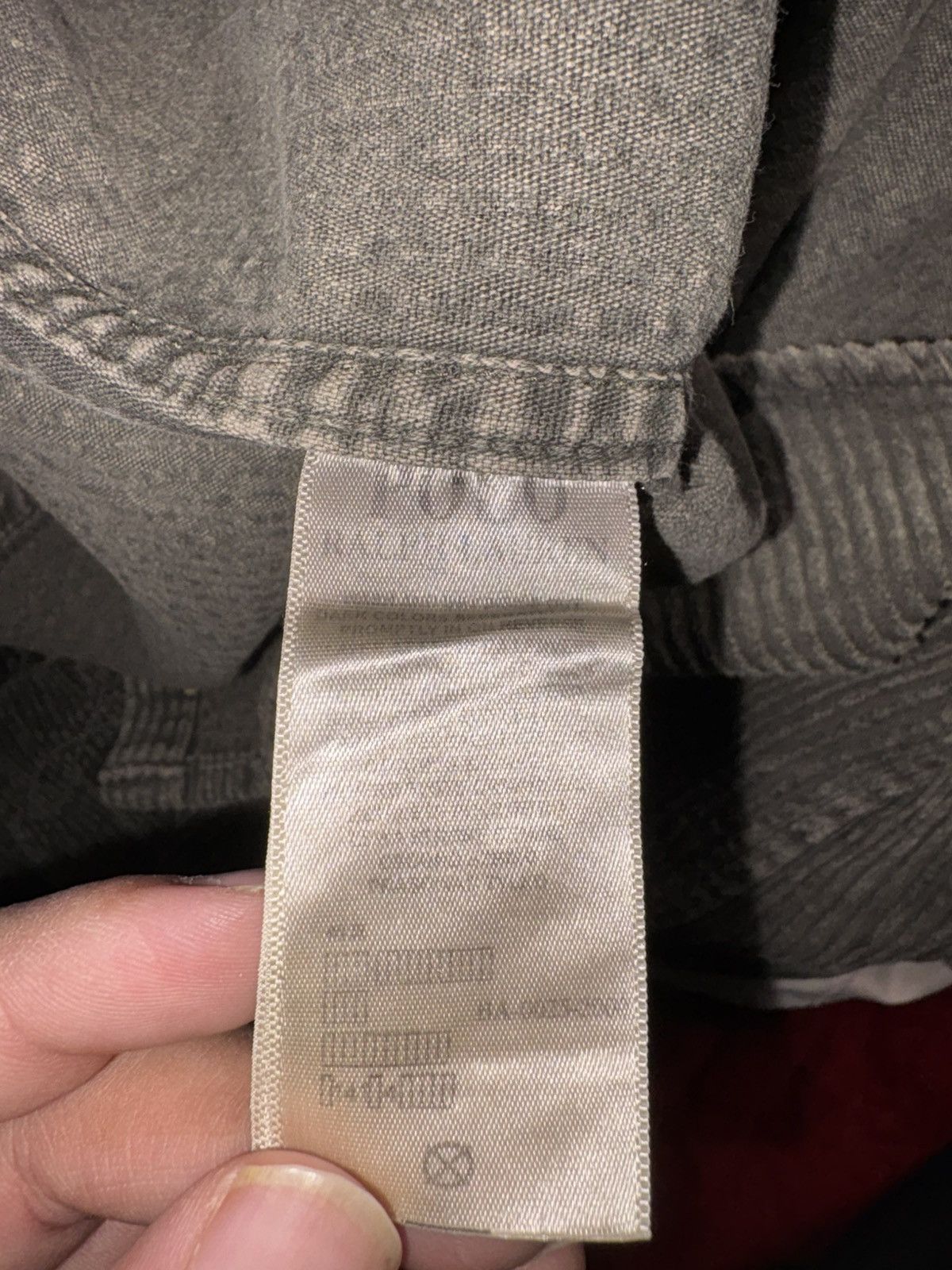 Polo Ralph Lauren Polo Ralph Lauren Faded Charcoal Corduroy Western Shirt Size US XL / EU 56 / 4 - 10 Thumbnail