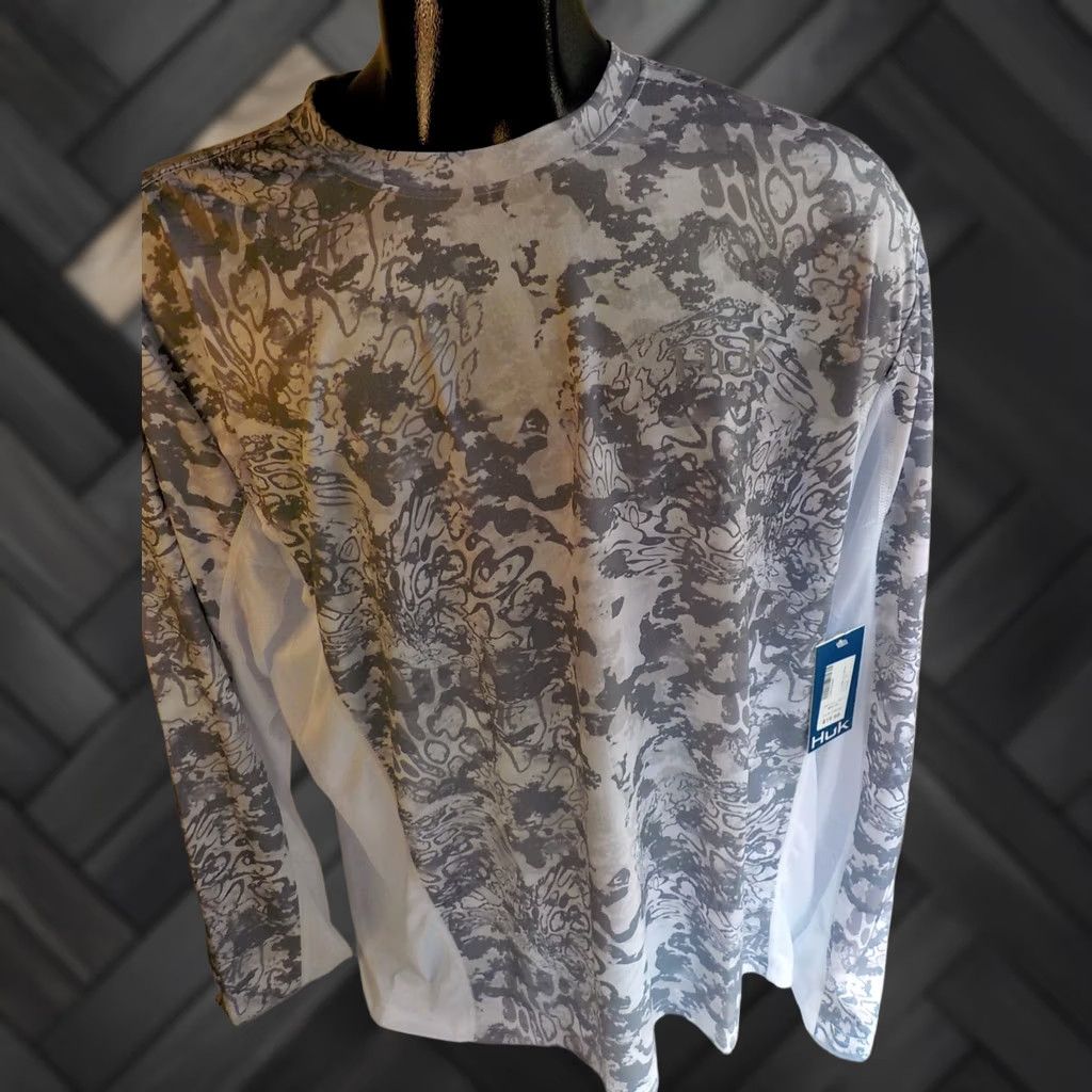 Vintage VINTAGE HUK Icon X Tide Change Long Sleeve Pullover Gray/White Poly XL NWT Size US XL / EU 56 / 4 - 1 Thumbnail