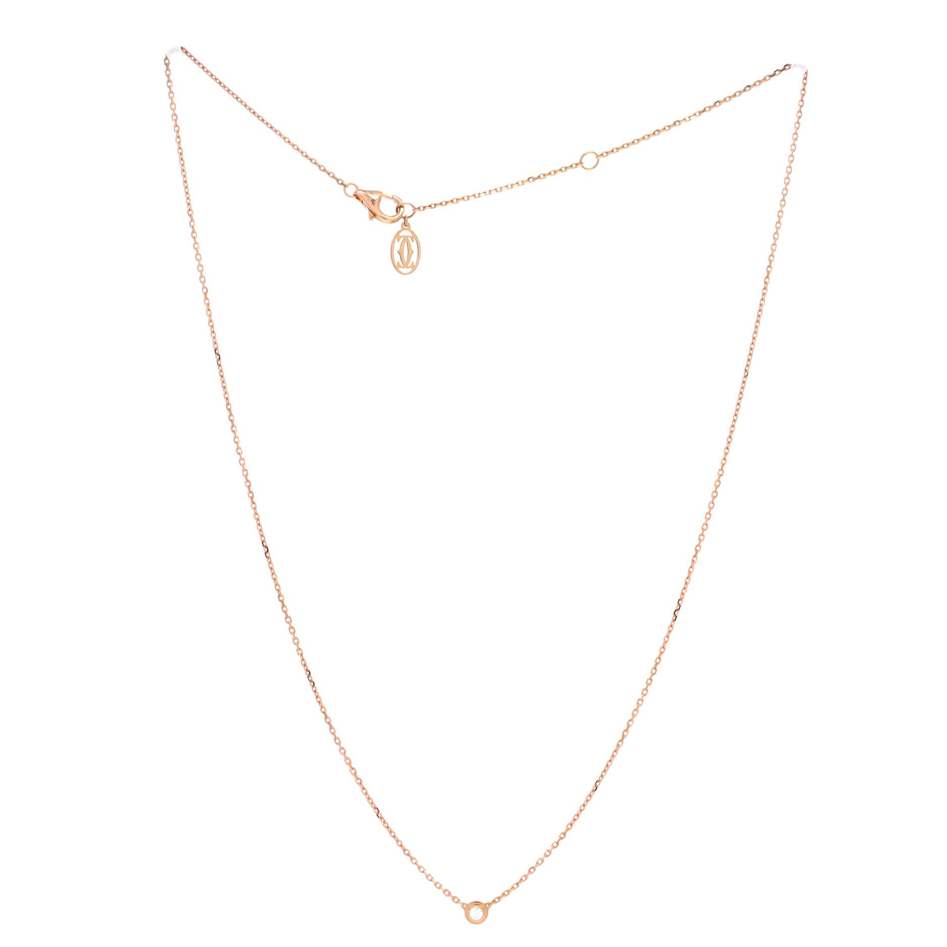 Cartier Cartier D'Amour Pendant Necklace 18K Rose Gold with Diamond Size ONE SIZE - 1 Thumbnail