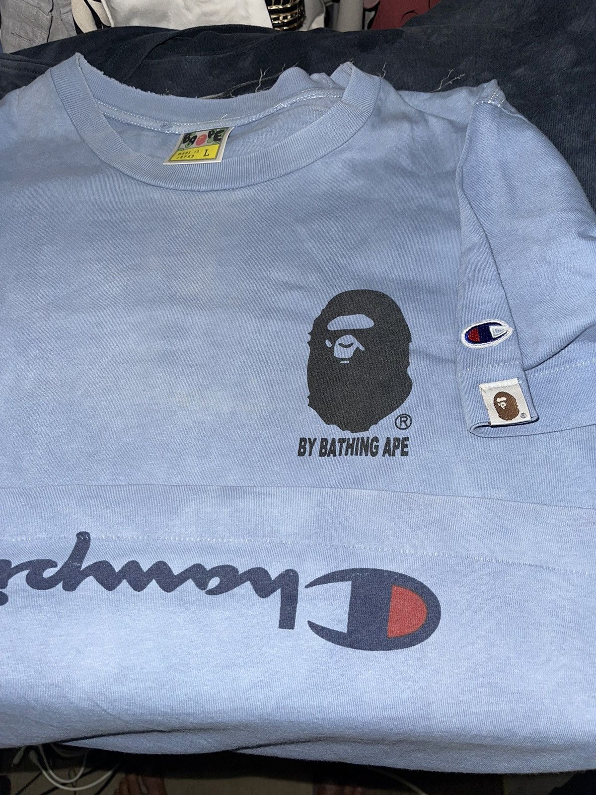 Champion × Japanese Brand × Vintage A BATHING APE X CHAMPION VINTAGE RARE Size US L / EU 52-54 / 3 - 1 Thumbnail