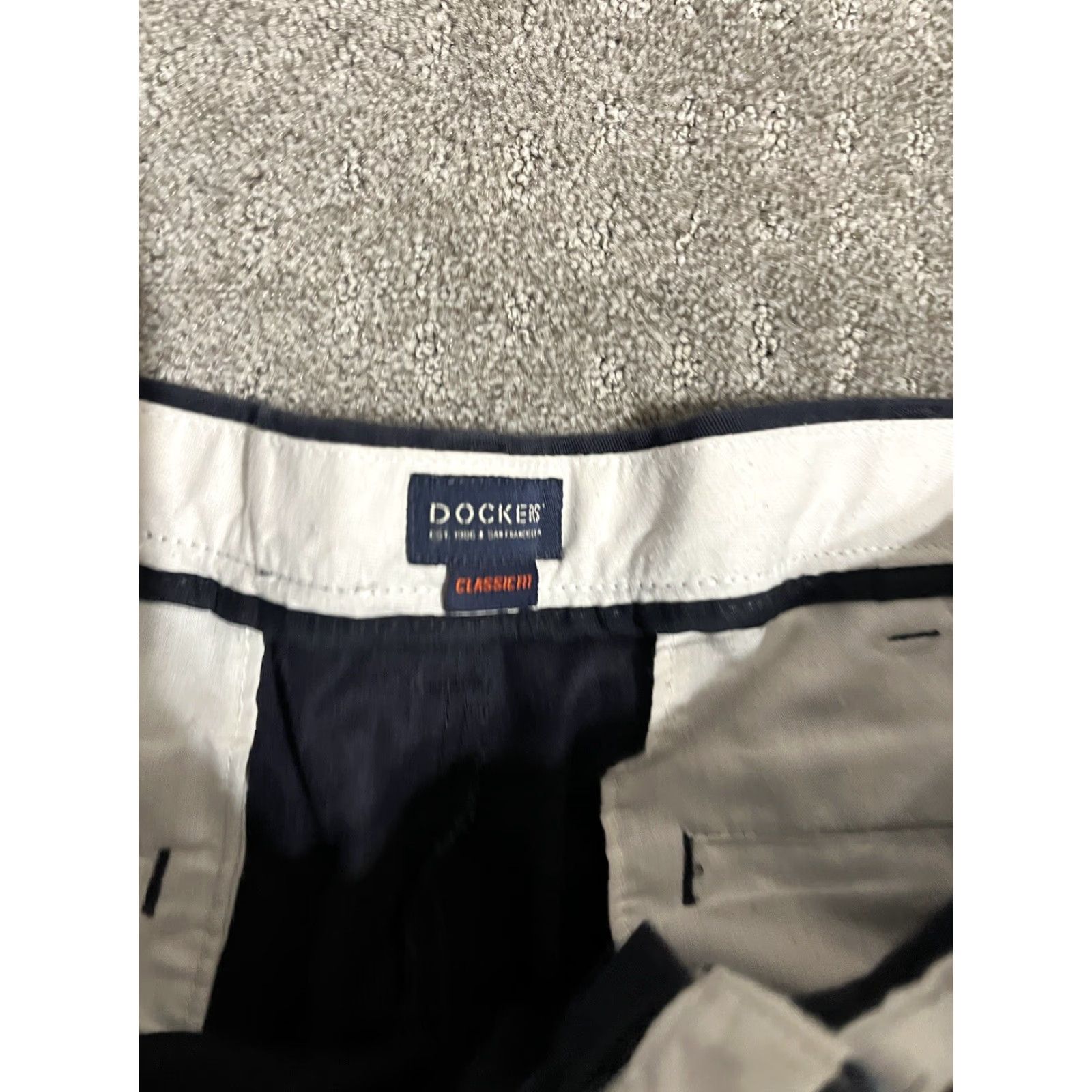 Dockers VINTAGE Dockers Classic Fit Chino Pants Men 40x29 Navy Blue Cotton Pleated 90s Size US 40 / EU 56 - 5 Thumbnail