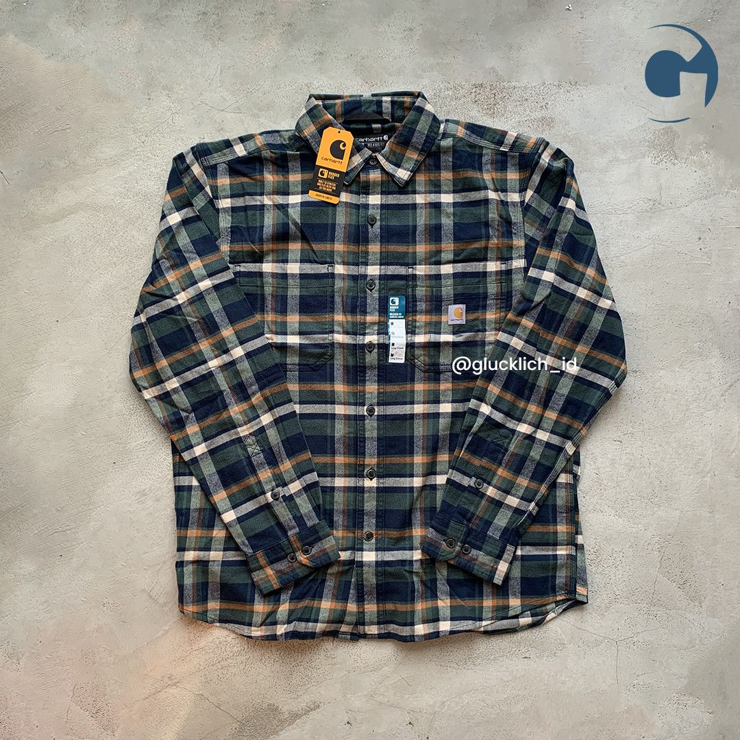 Carhartt Carhartt, Rugged Flex Relaxed Midweight Flannel Plaid Shirt Size US M / EU 48-50 / 2 - 2 Thumbnail