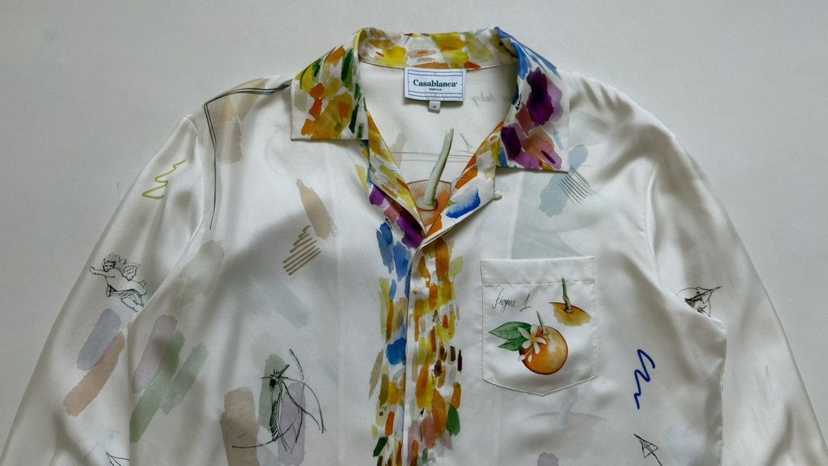 Casablanca Watercolour ‘Work In Progress’ Silk Shirt Size US M / EU 48-50 / 2 - 4 Thumbnail
