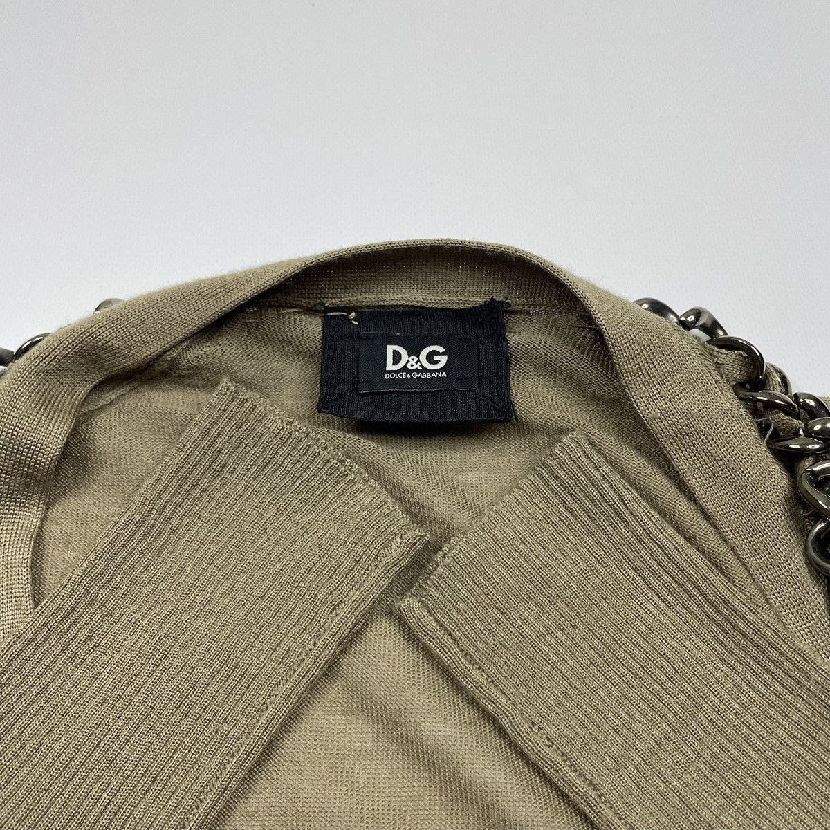 Dolce & Gabbana D&G Wool Round Chain Cardigan Size M / US 6-8 / IT 42-44 - 2 Thumbnail