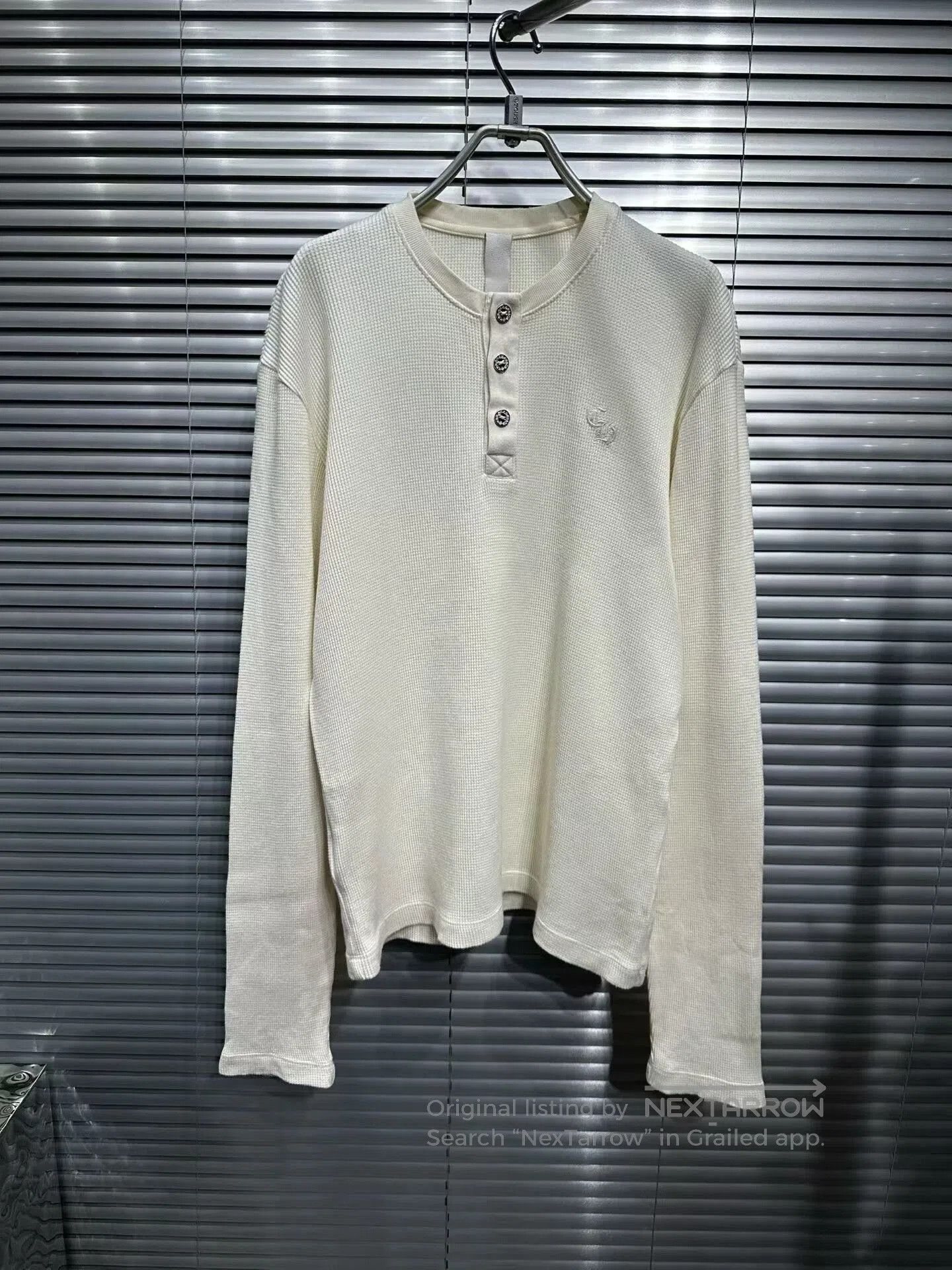 Chrome Hearts chrome hearts ivory henley long sleeve shirt. Size US M / EU 48-50 / 2 - 1 Thumbnail