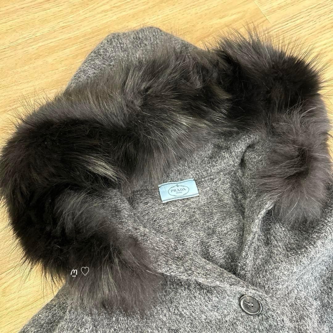Prada PRADA Arctic Fox Fur Mohair Hooded Cardigan Vintage runway Size M / US 6-8 / IT 42-44 - 9 Thumbnail