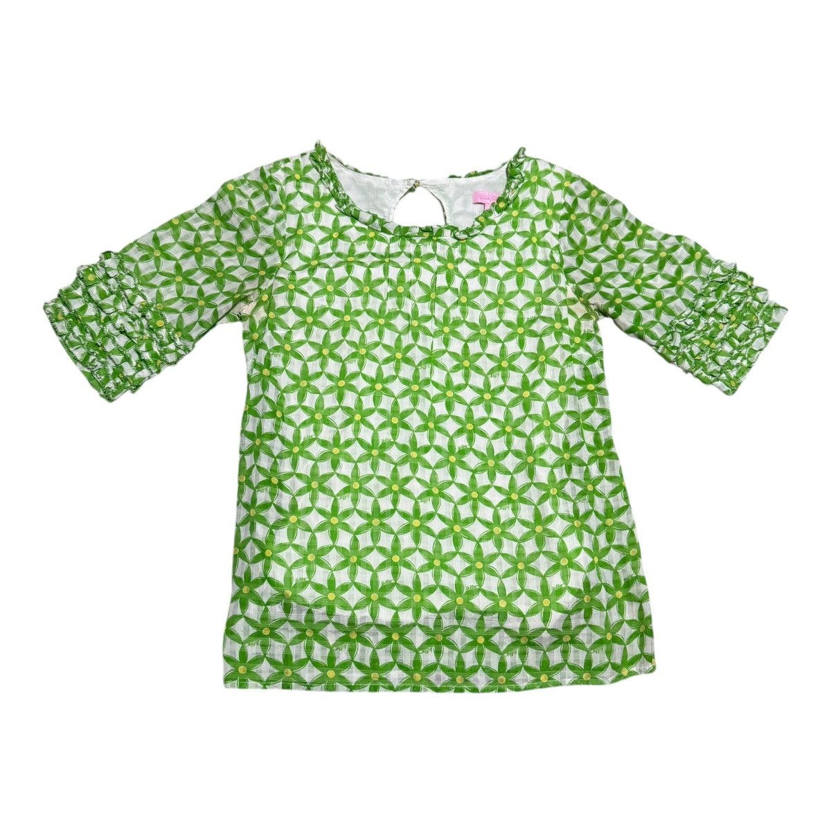 Lilly Pulitzer Lilly Pulitzer Patterned Half Sleeve Blouse Women's 2 Size XS / US 0-2 / IT 36-38 - 1 Thumbnail
