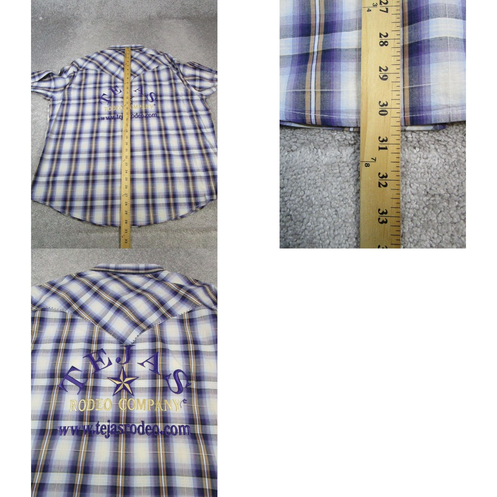 Wrangler VINTAGE Wrangler Shirt Mens 2XL Purple Cotton Pearl Snap Logo Button-Up Plaid long sleeve Size US XXL / EU 58 / 5 - 8 Thumbnail