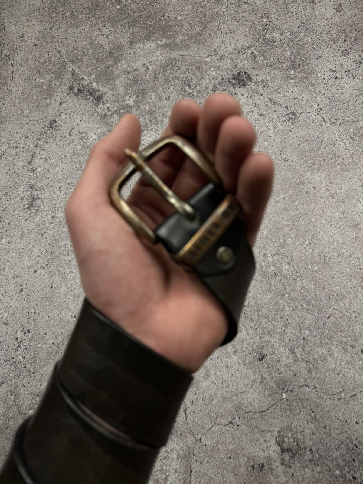 Japanese Brand 00ʼS NUMBER NINE STYLE JAPAN LEATHER Y2K BELT ARCHIVE BLACK Size ONE SIZE - 2 Thumbnail
