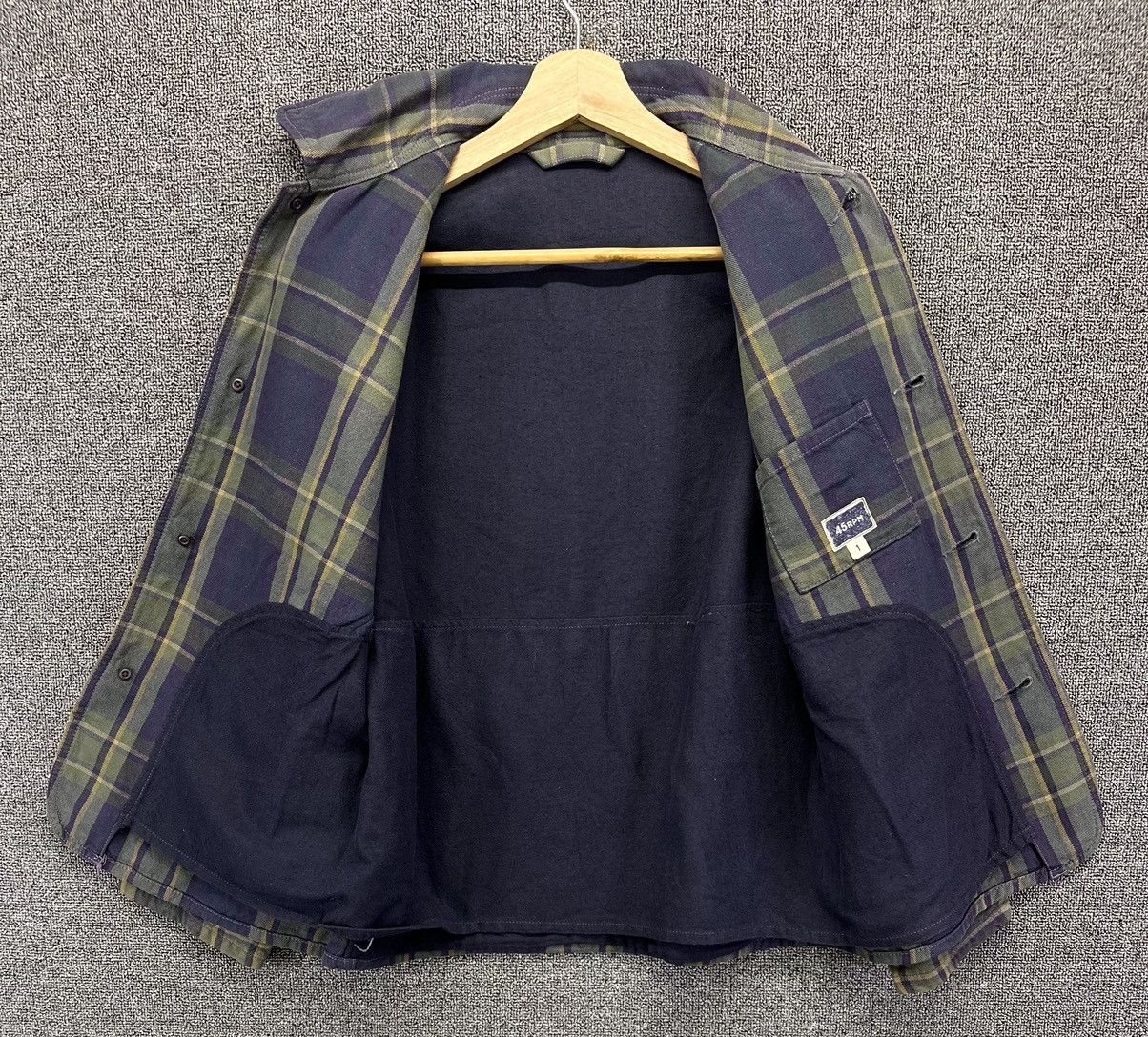 45rpm Vintage 90s 45Rpm Rare Shadow Plaid Button Up Jacket Size M / US 6-8 / IT 42-44 - 6 Thumbnail