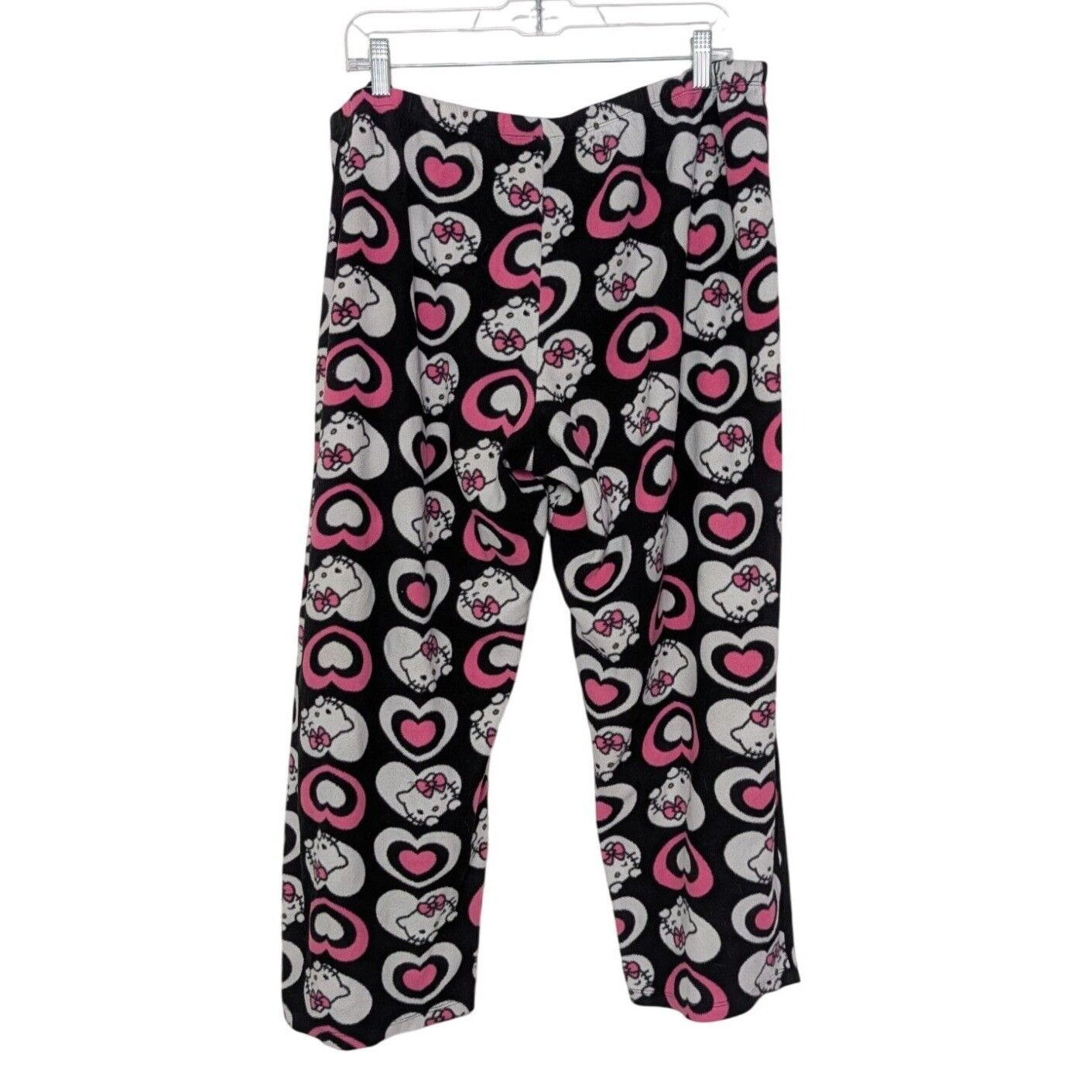Designer Sanrio Hello Kitty Heart Fleece PJ Pants Womens Size 2X Size 36" / US 14 / IT 50 - 7 Thumbnail