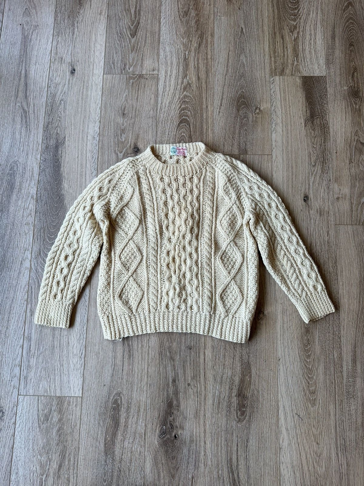 Vintage Vintage Ireland Wool Cable Knit Sweater Size XS / US 0-2 / IT 36-38 - 2 Thumbnail