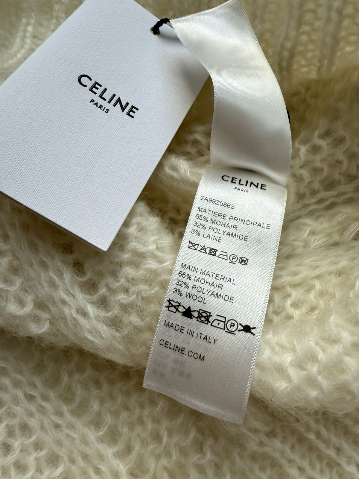 Celine $1.4k FW22 Celine boxy Aran sweater in mohair fisherman M Size US M / EU 48-50 / 2 - 19 Thumbnail
