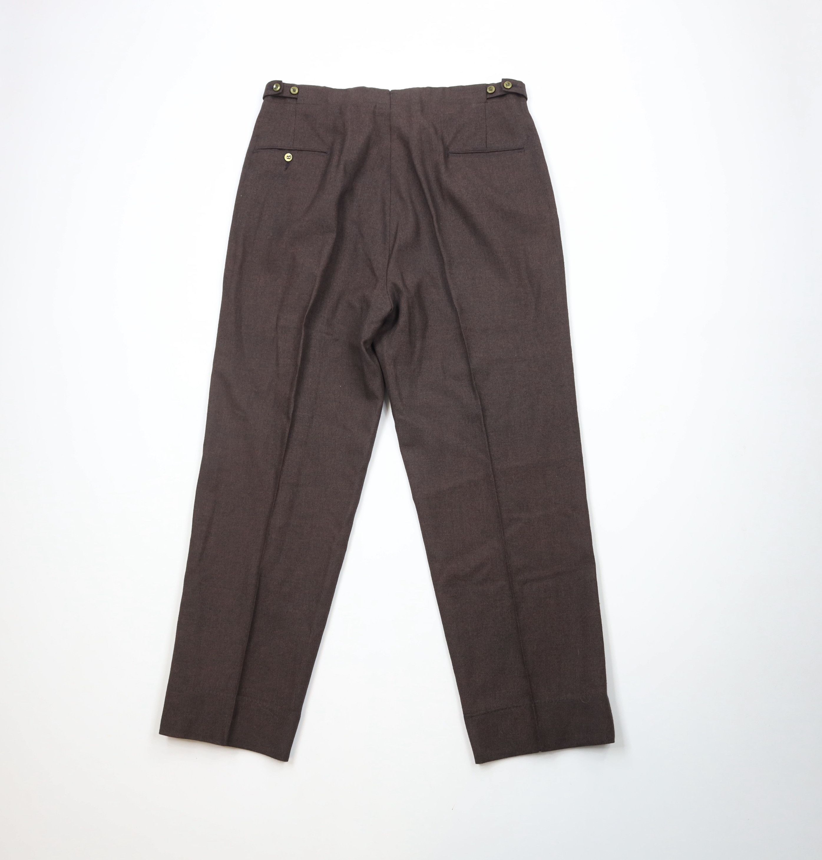Vintage Vintage 60s 70s Streetwear Button Back Chino Pants Brown USA Size US 34 / EU 50 - 8 Thumbnail
