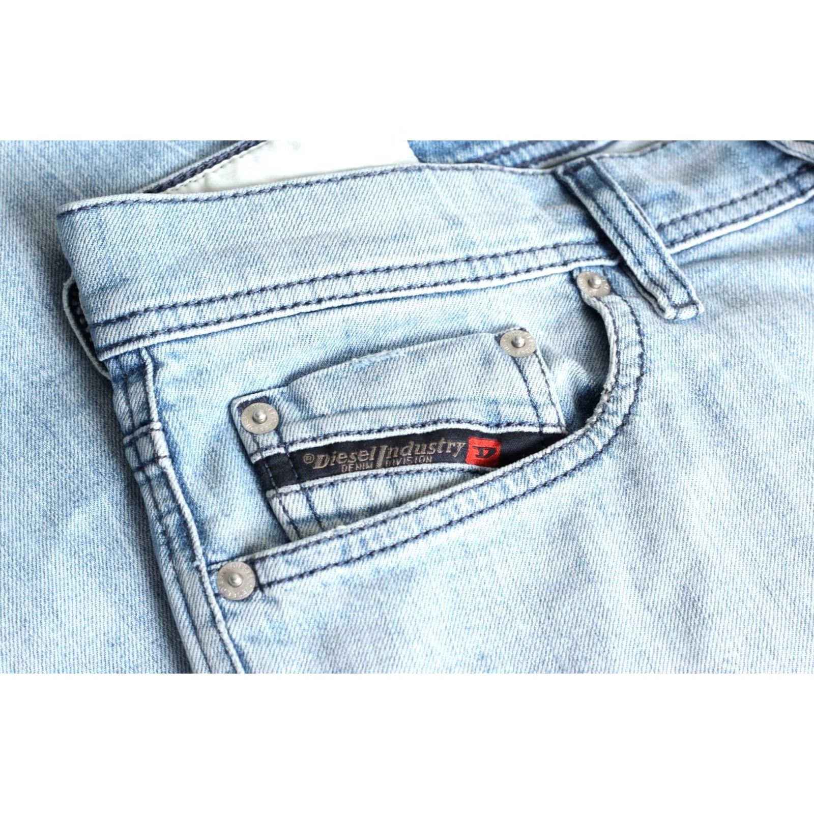 Diesel DIESEL TEPPHAR 081AL Jeans Men Slim Carrot Stretch DZ5519 W29 L32 Blue 5-Pocket Denim Cotton Elastane Mid Rise 32in Inseam Mens Size US 29 - 6 Thumbnail