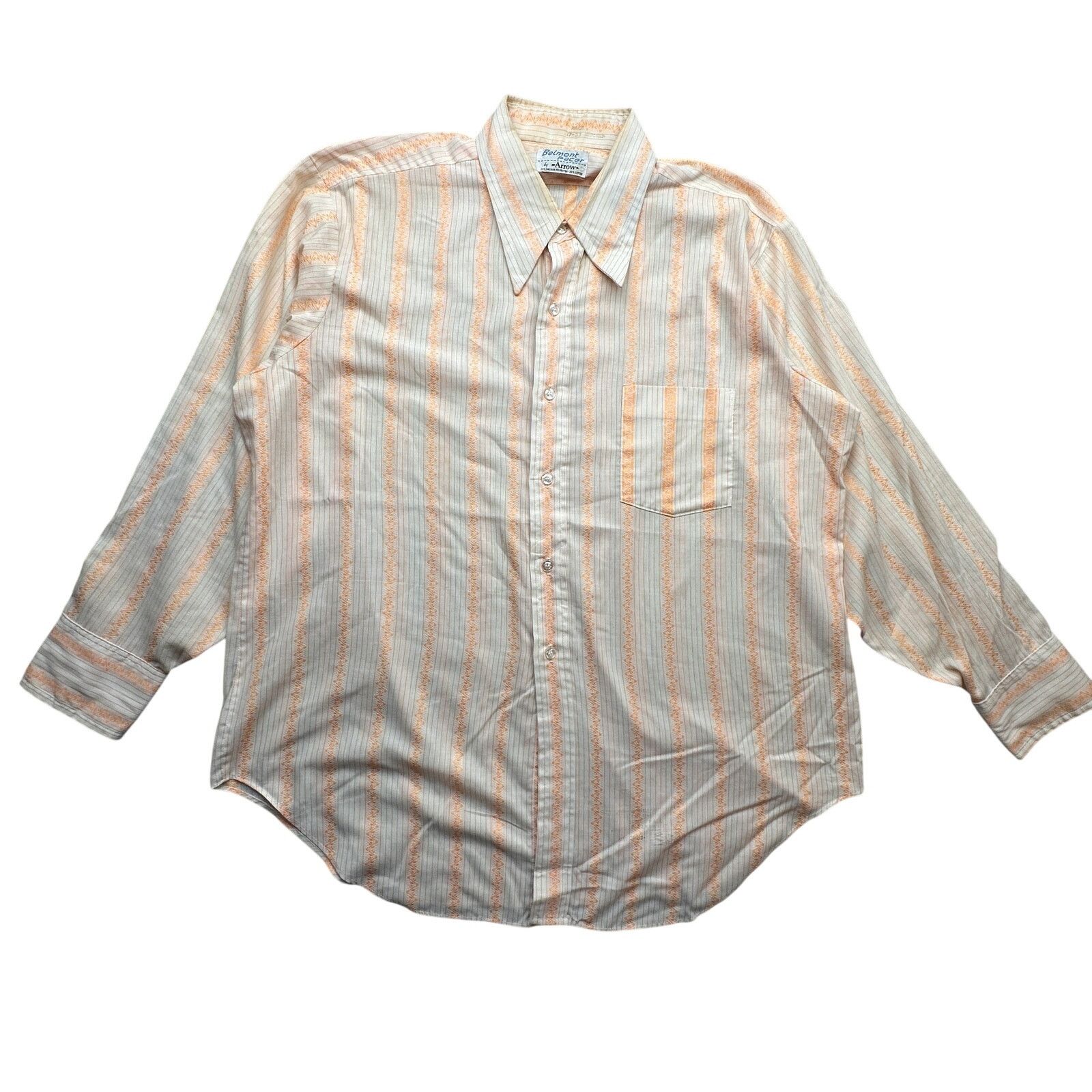 Arrow Vintage 70s Arrow Sanforized Button Shirt Mens 17 XL Size US XL / EU 56 / 4 - 1 Thumbnail