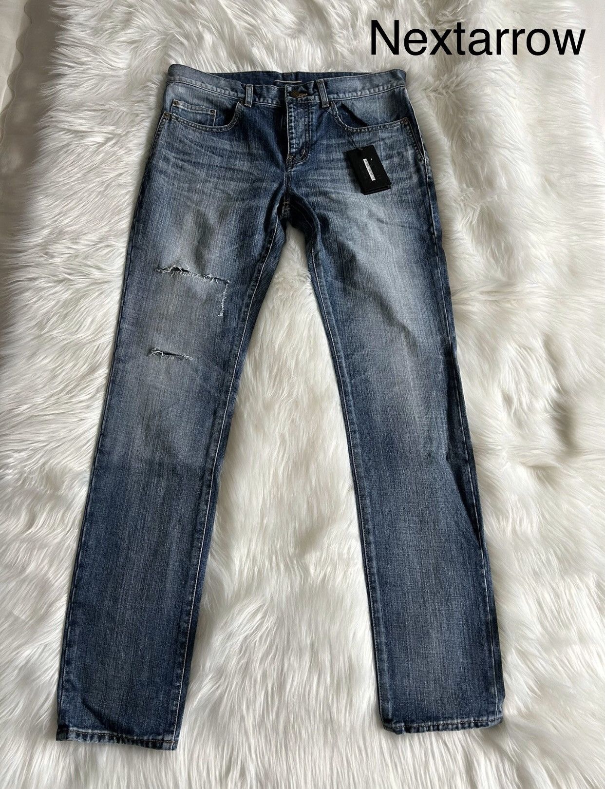 Saint Laurent Paris × Yves Saint Laurent Saint Laurent washed denim jeans2412-Nextarrow Size US 32 / EU 48 - 1 Thumbnail