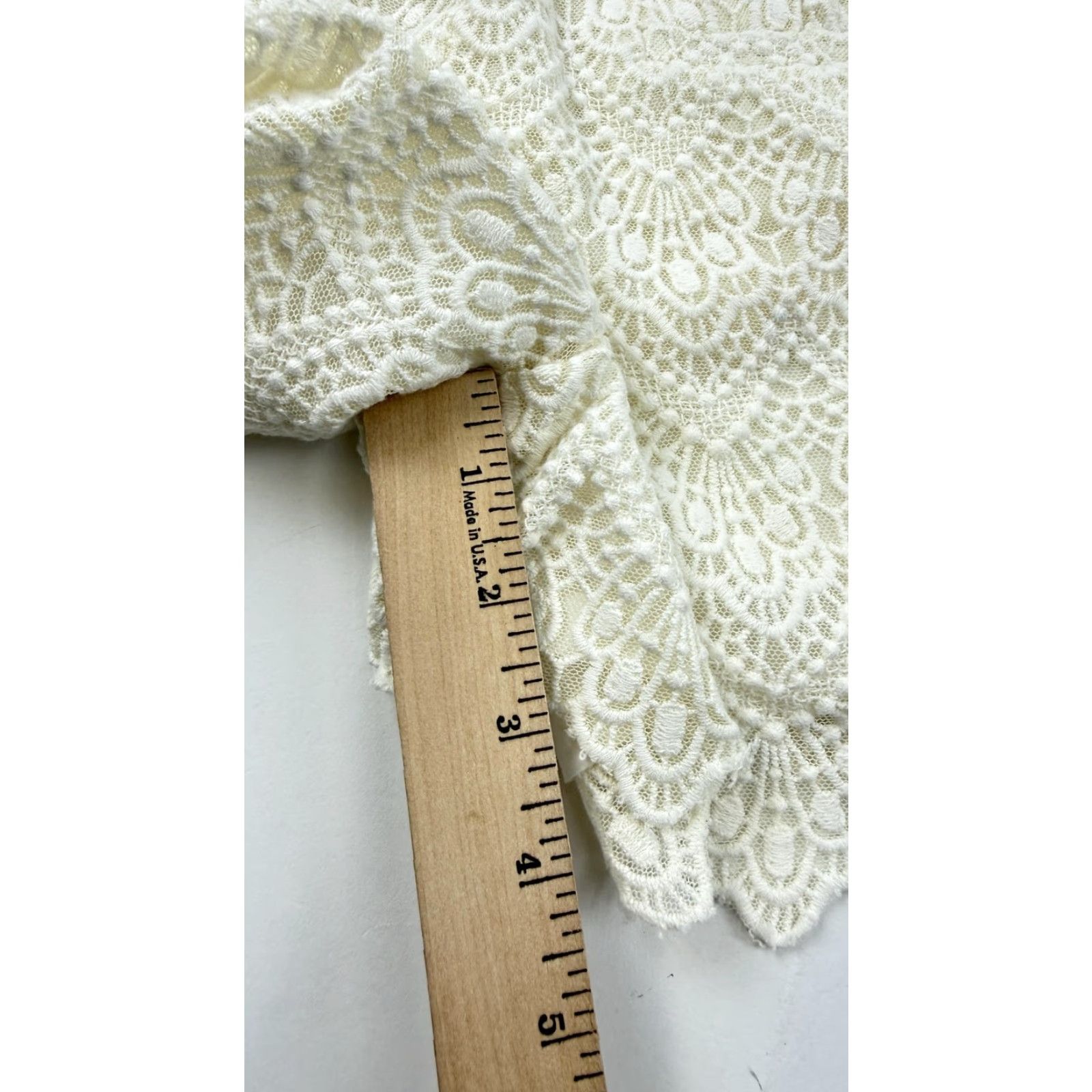 Vintage Elevenses Womens Shorts White Lace Crochet Scallop Hem Lined 2 Dressy Summer Regular Mens? Size 26" / US 2 / IT 38 - 5 Thumbnail