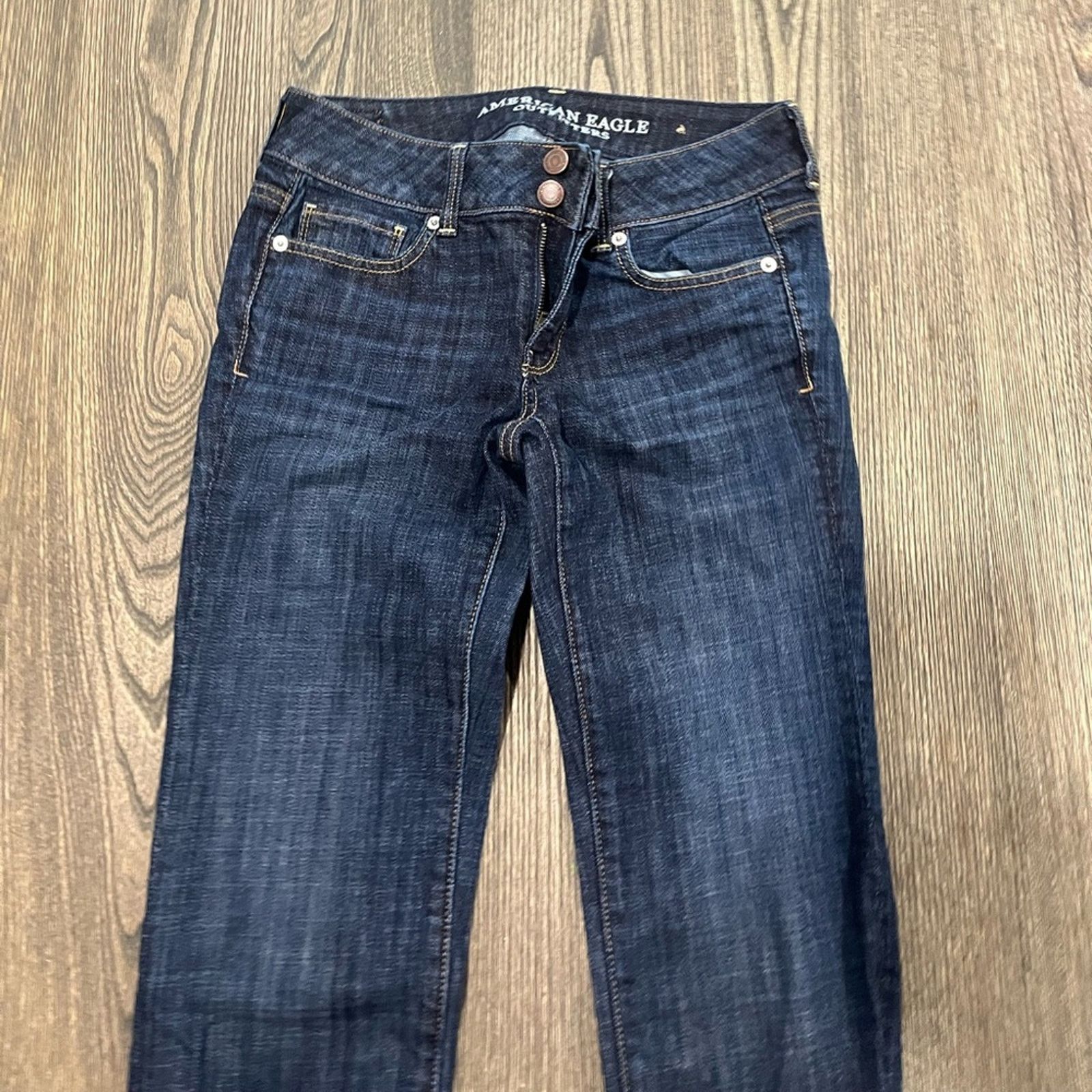 American Eagle Outfitters American Eagle Artist Crop Jeans Low Rise Pockets Stretch 2 Size 26" / US 2 / IT 38 - 3 Thumbnail