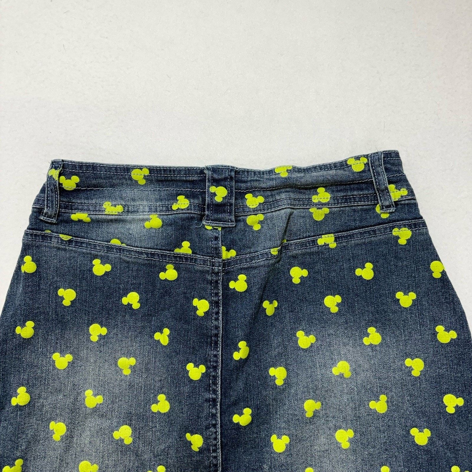 Disney Disney Parks Small Denim Mini Skirt Mickey Mouse Pattern Size 28" / US 6 / IT 42 - 7 Thumbnail