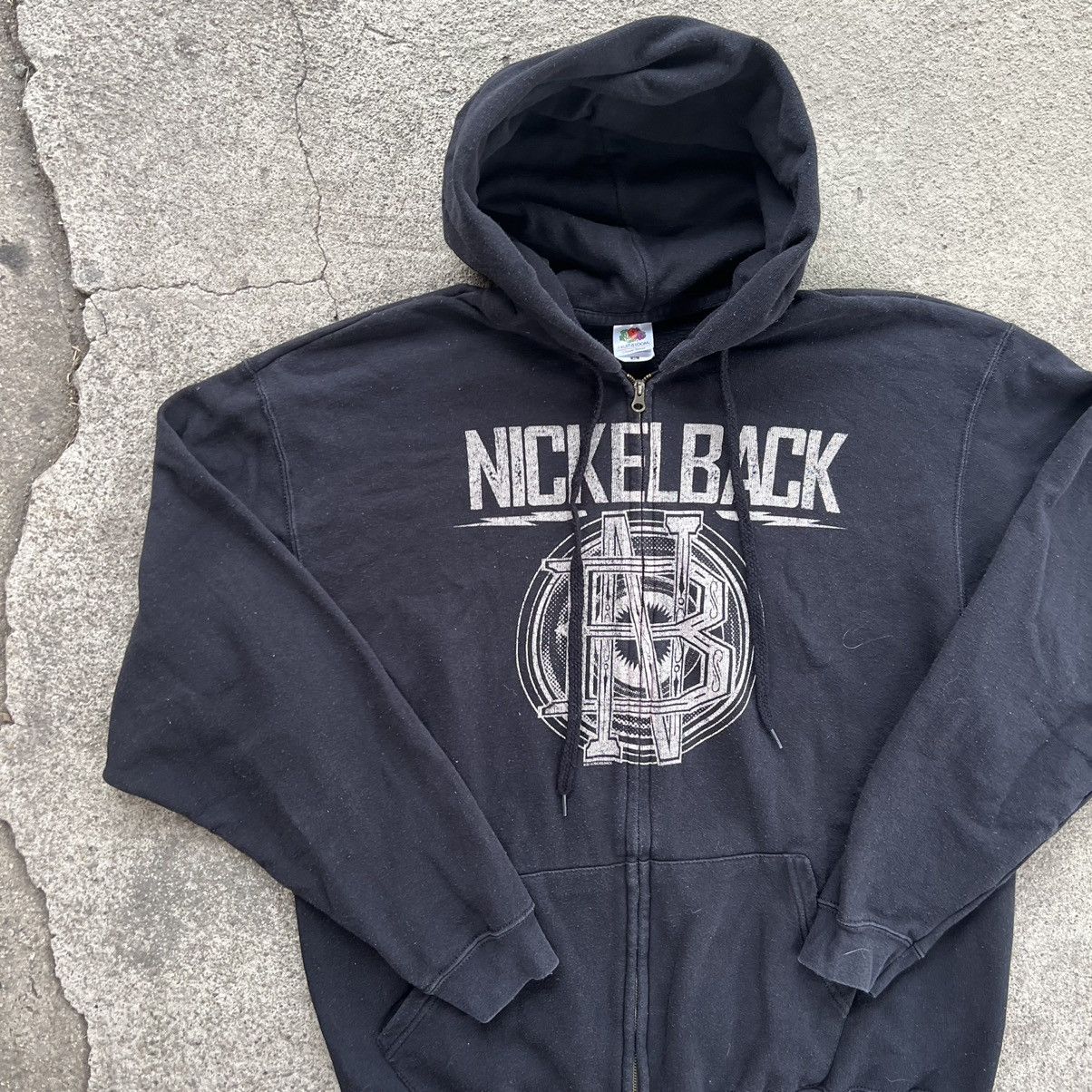 Anvil × Band Tees × Vintage VTG Y2K Nickelback Silver Side Up Double Sided Zip Hoodie Size US XL / EU 56 / 4 - 3 Thumbnail