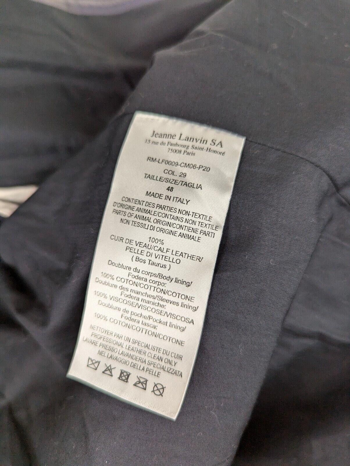 Lanvin 2022 LANVIN Blue Hand Patina Leather Jacket Sz US 38 Size US M / EU 48-50 / 2 - 10 Thumbnail
