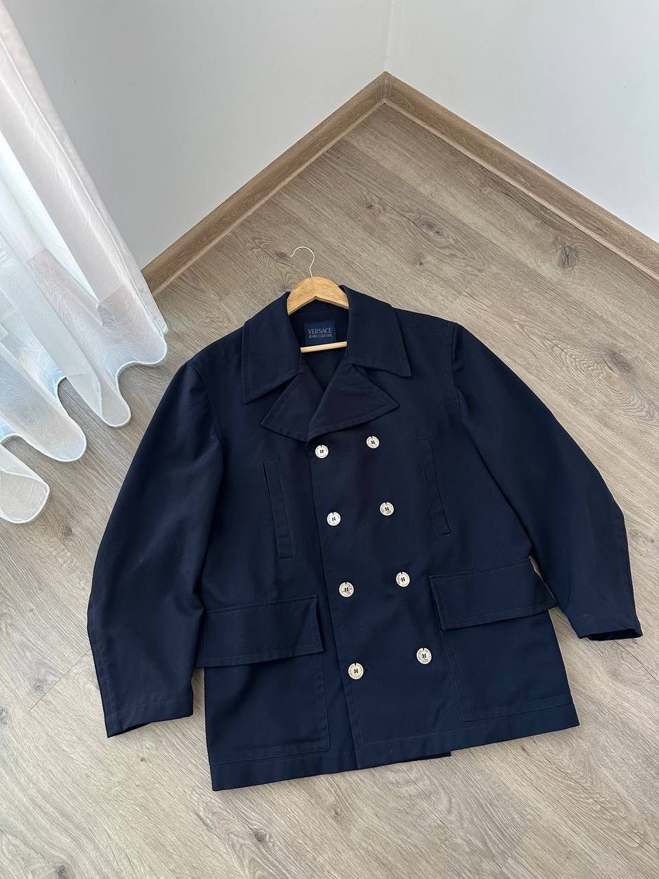 Versace Jeans Couture × Vintage Vintage Versace Jeans Couture Coats Boton Blue Jacket Size L / US 10 / IT 46 - 3 Thumbnail
