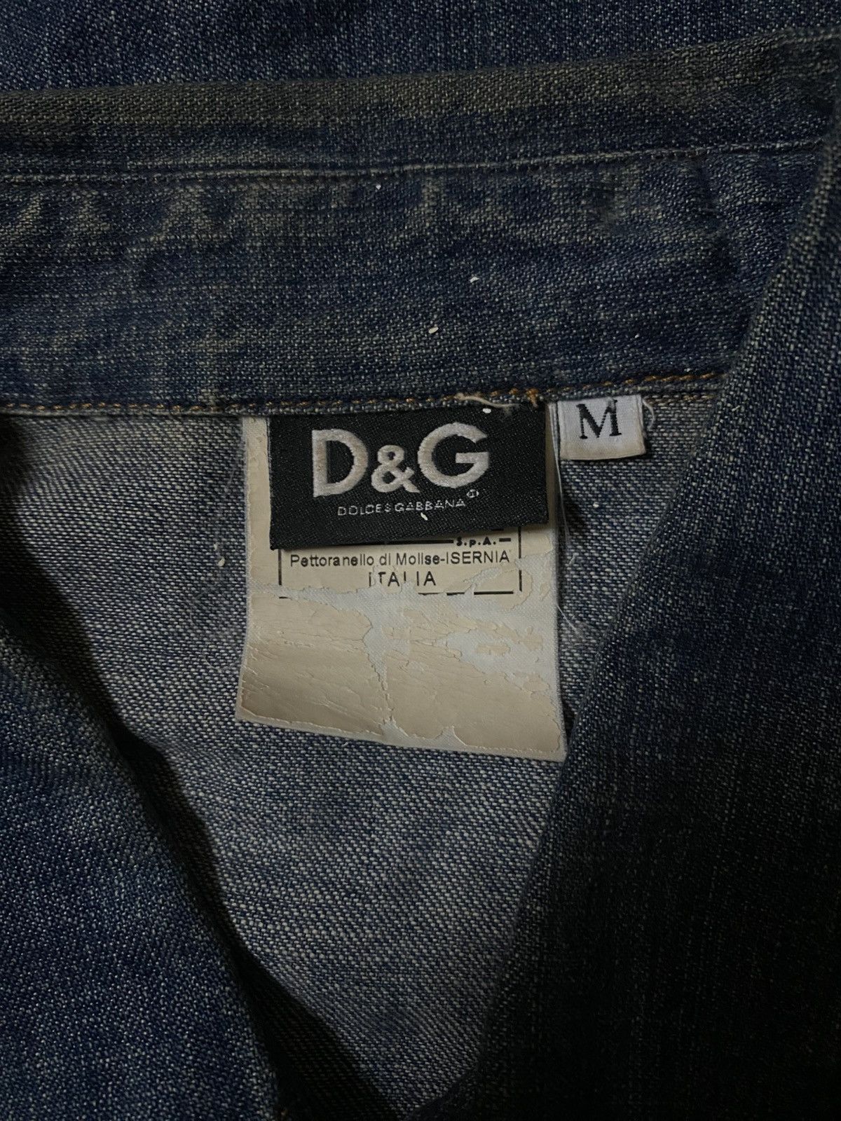 Dolce & Gabbana Dolce & Gabbana D&G Single Pocket Button Up Denim Shirt Size US M / EU 48-50 / 2 - 7 Thumbnail