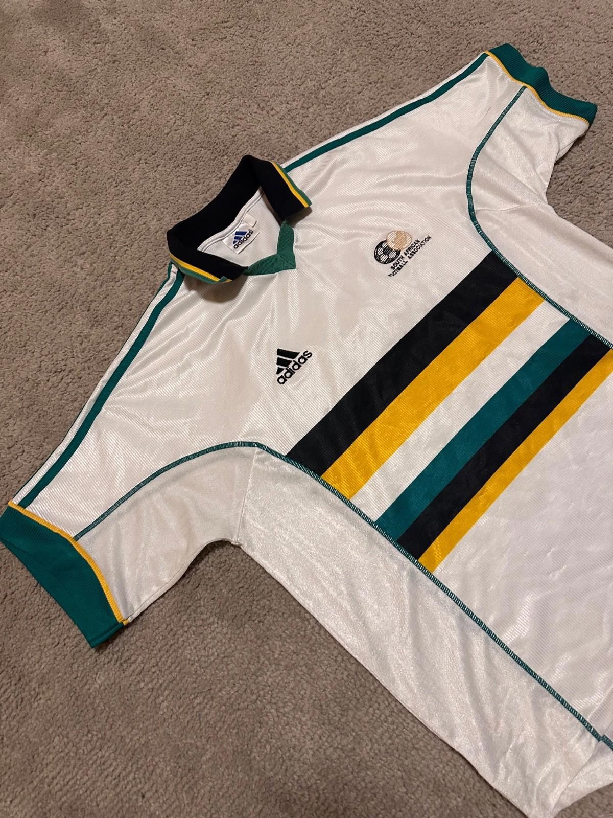 Adidas SOUTH AFRICA 1998/00 ADIDAS AWA FOOTBALL SOCCER SHIRT JERSEY Size US XL / EU 56 / 4 - 3 Thumbnail