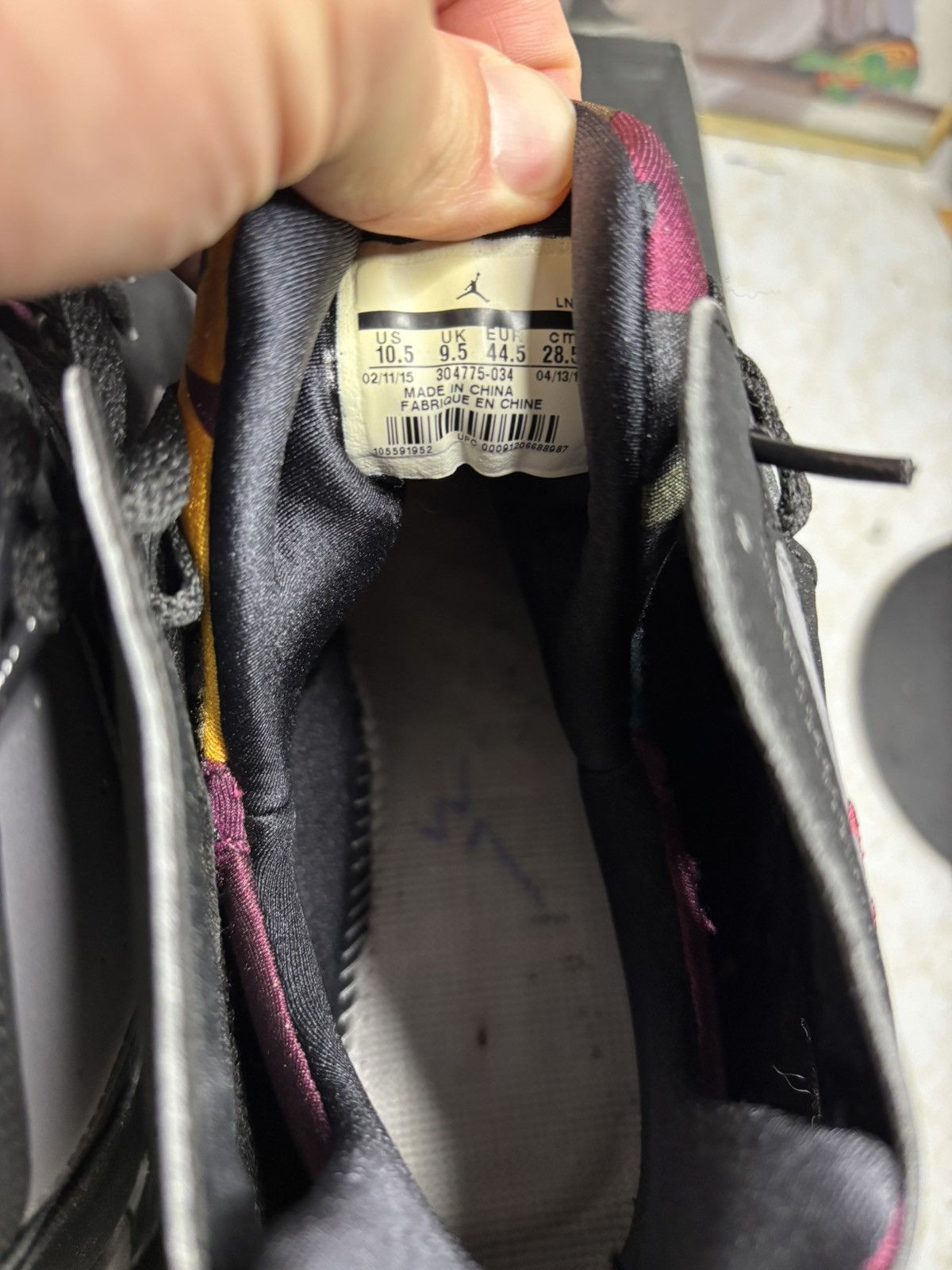 Jordan Brand Air Jordan 7 Retro 2015 Bordeaux 2015 Size US 10.5 / EU 43-44 - 6 Thumbnail
