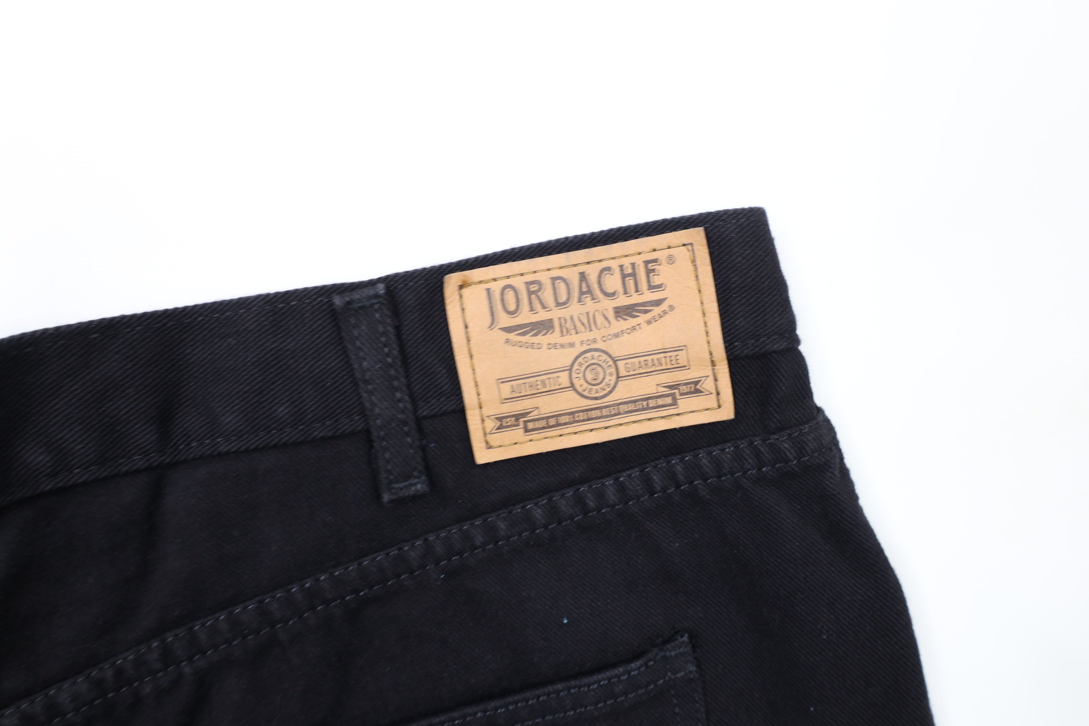 Vintage Deadstock Vintage 90s Streetwear Fit Denim Shorts Black Size US 40 / EU 56 - 9 Thumbnail