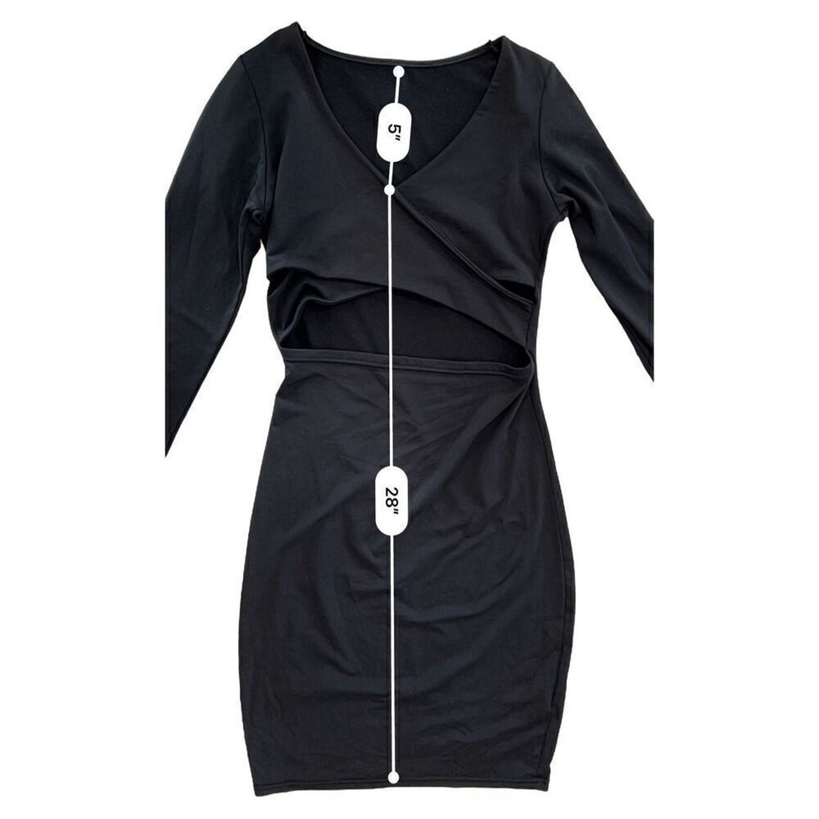 Other The Nadia Black Y2K Reversible Bodycon Dress MEDIUM Sexy Size M / US 6-8 / IT 42-44 - 9 Thumbnail